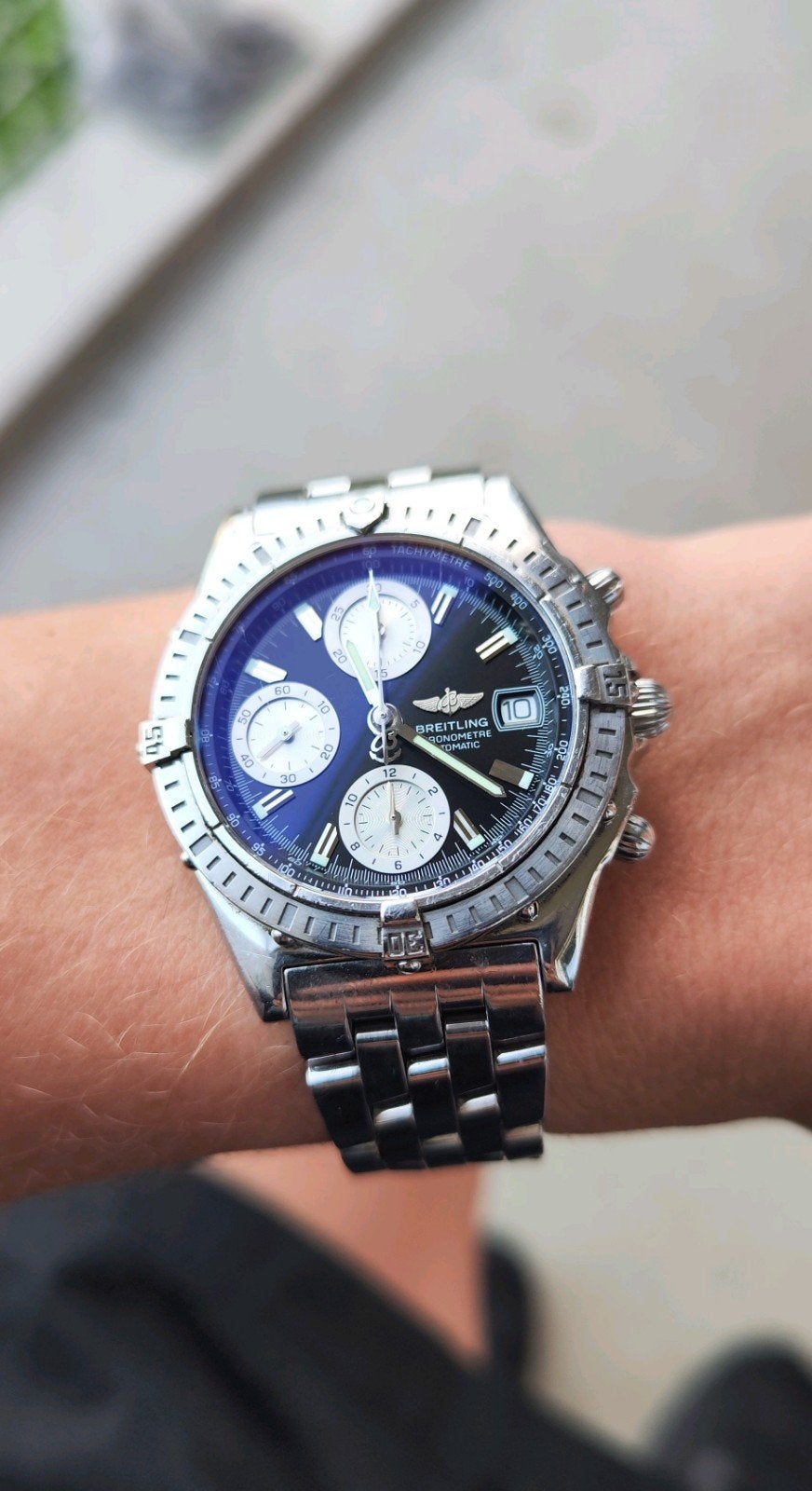 Breitling A13352 chronomat 2001, Sieraden, Tassen en Uiterlijk, Horloges | Heren, Ophalen of Verzenden, Gebruikt, Staal, Breitling