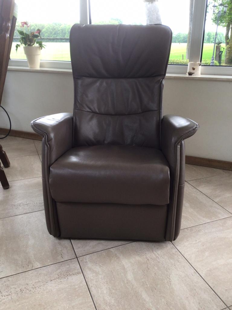 Sta op stoel., Huis en Inrichting, Fauteuils, Ophalen, Gebruikt, Minder dan 75 cm, Leer
