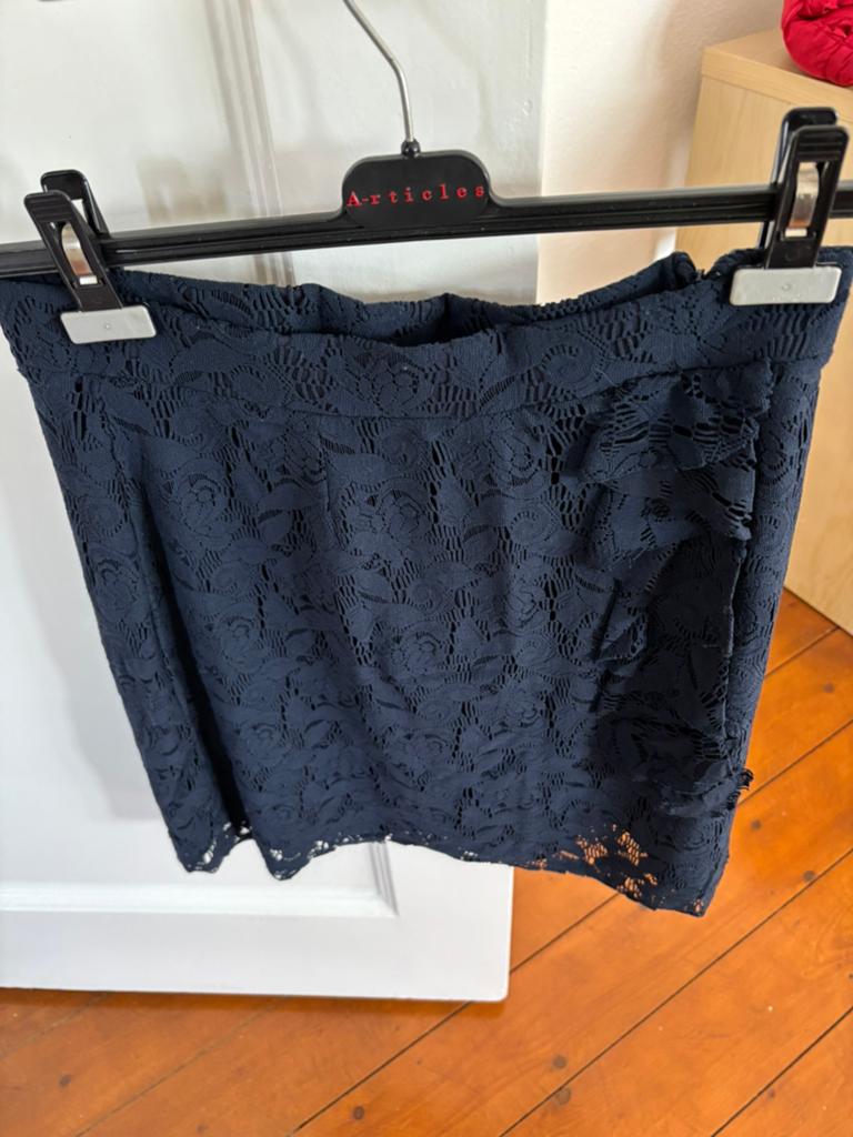 River Woods rokje, maat L donkerblauw, zgan, Ophalen of Verzenden, Zo goed als nieuw, Blauw, Boven de knie