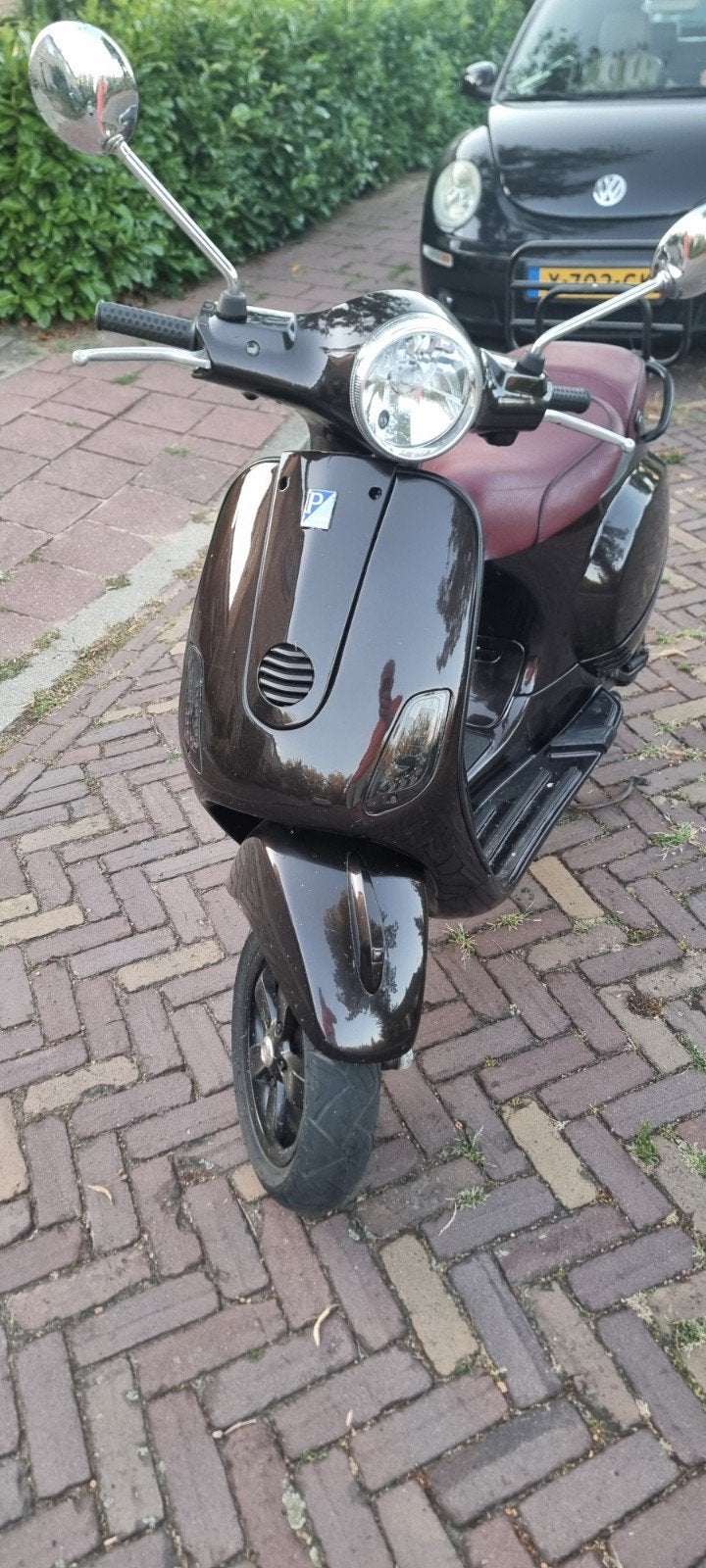 Vespa LX50 4T - Bruin met rood zadel, Fietsen en Brommers, Scooters | Vespa, Ophalen, Gebruikt, Maximaal 45 km/u, Benzine