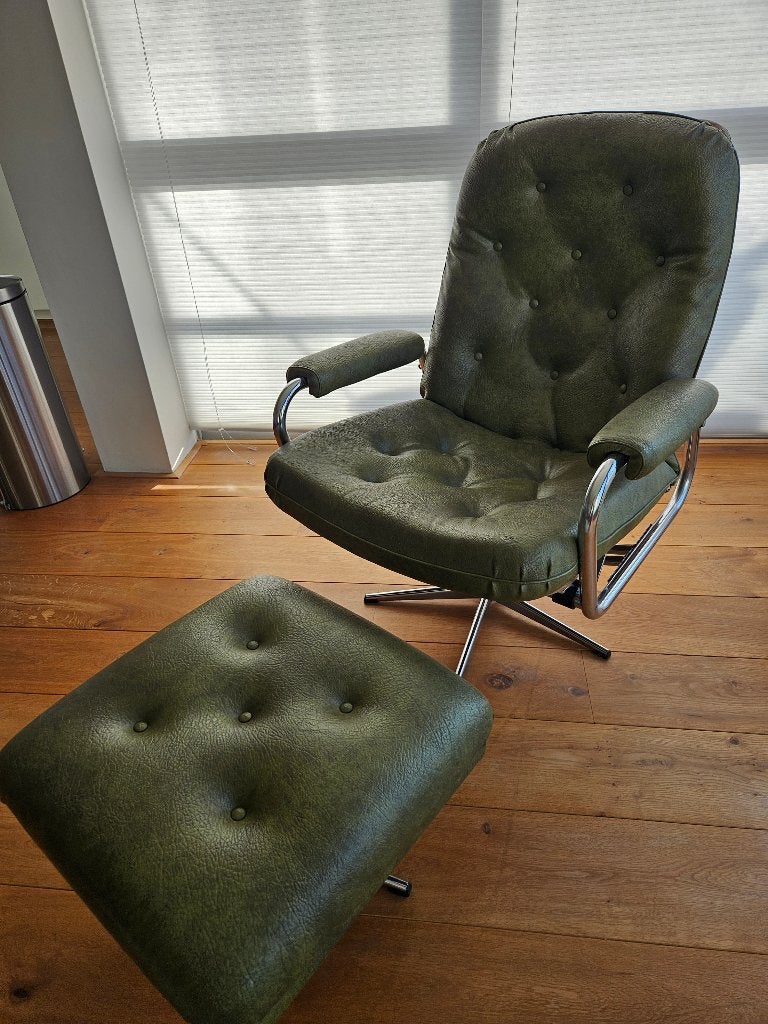 Vintage 1970s Danish Swivel Chair, Ophalen, Gebruikt, Overige kleuren, Eén
