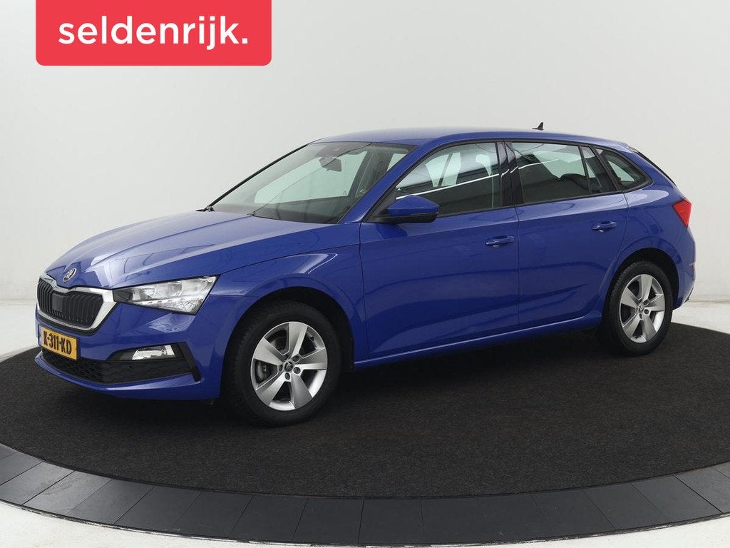 Skoda Scala 1.0 TSI Ambition | Automaat | Trekhaak | Carplay, Gebruikt, Euro 6, Blauw, 620 kg