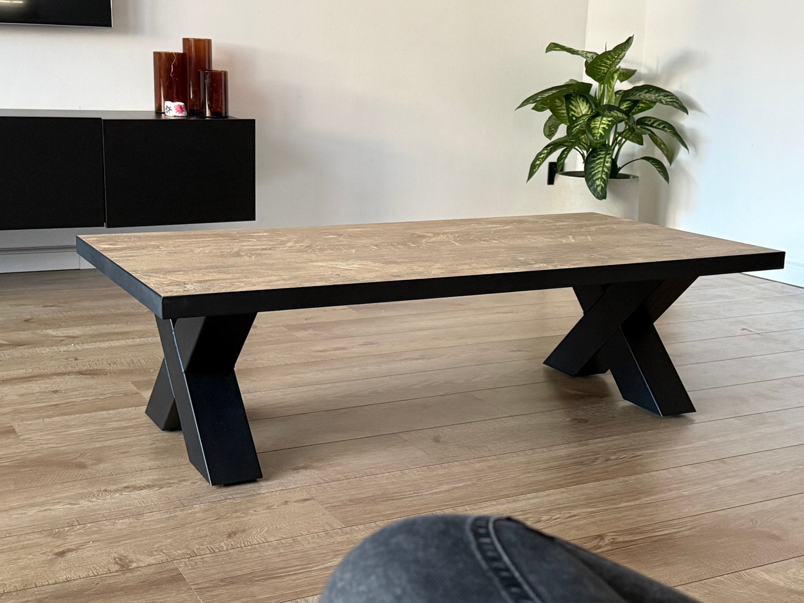 Silvares profijt meubel salontafel teak wood, Ophalen, 100 tot 150 cm, 50 tot 100 cm, Zo goed als nieuw