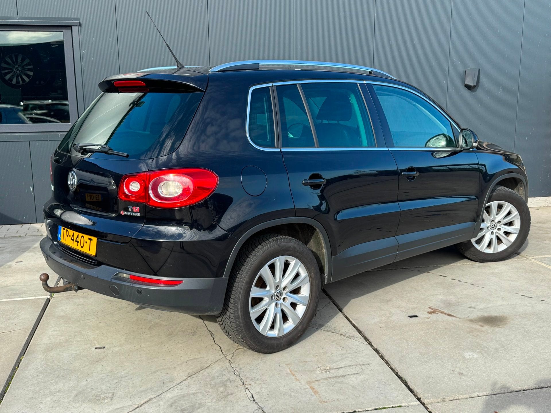 Volkswagen Tiguan 1.4 TSI Trend&Fun 4Motion 4x4 2008 Airco P, Auto's, Zwart, 4 cilinders, Zwart, Leder