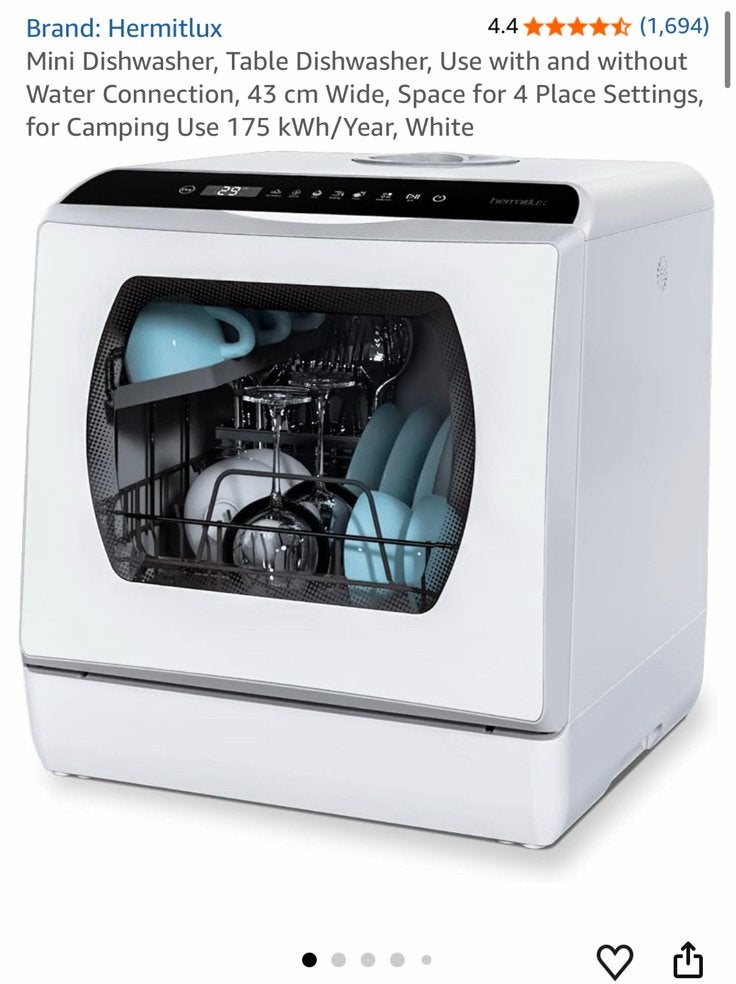 Hermitlux Tabletop Dishwasher, Ophalen, Gebruikt, Minder dan 10 liter, Vrijstaand