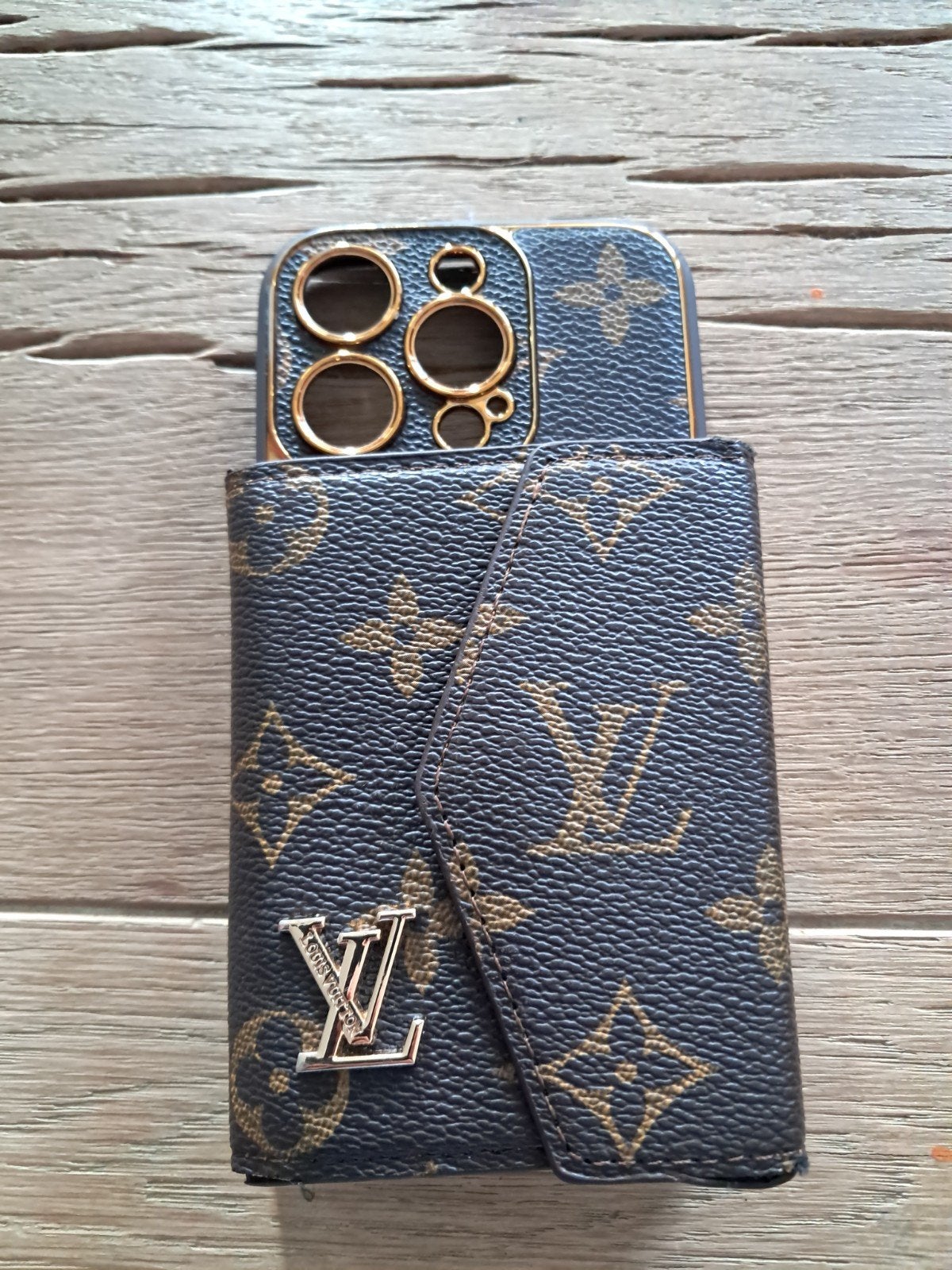 Louis Vuitton Hoesje met Portemonnee voor iPhone 12 t/m 16 P, Telecommunicatie, Ophalen of Verzenden