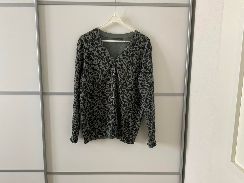 Human Nature vest met dierenprint, Kleding | Dames, Truien en Vesten, Ophalen of Verzenden, Gedragen, Maat 42/44 (L), Groen