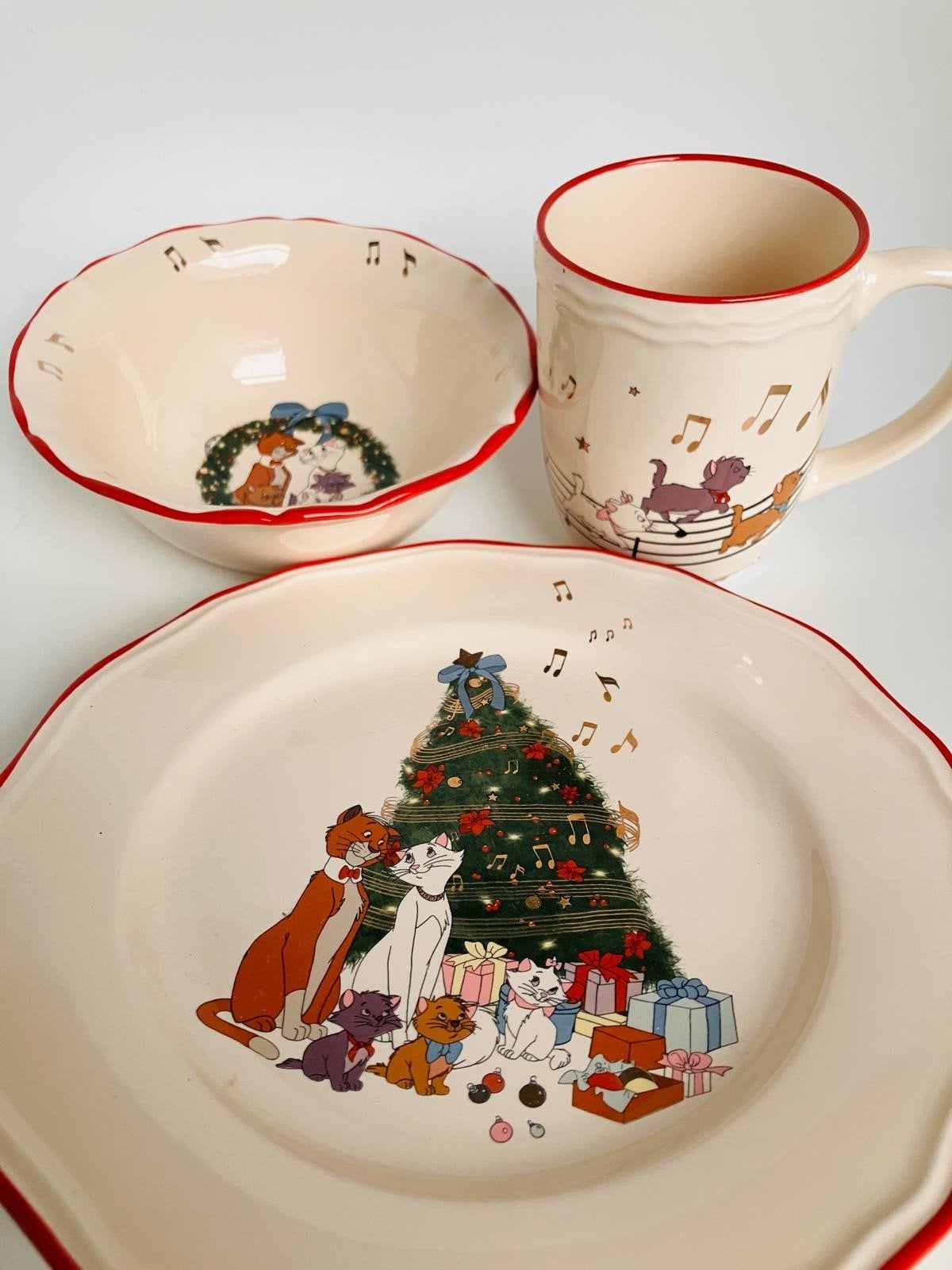 Disney Aristocats set, Ophalen, Nieuw, Keramiek, Bord(en)