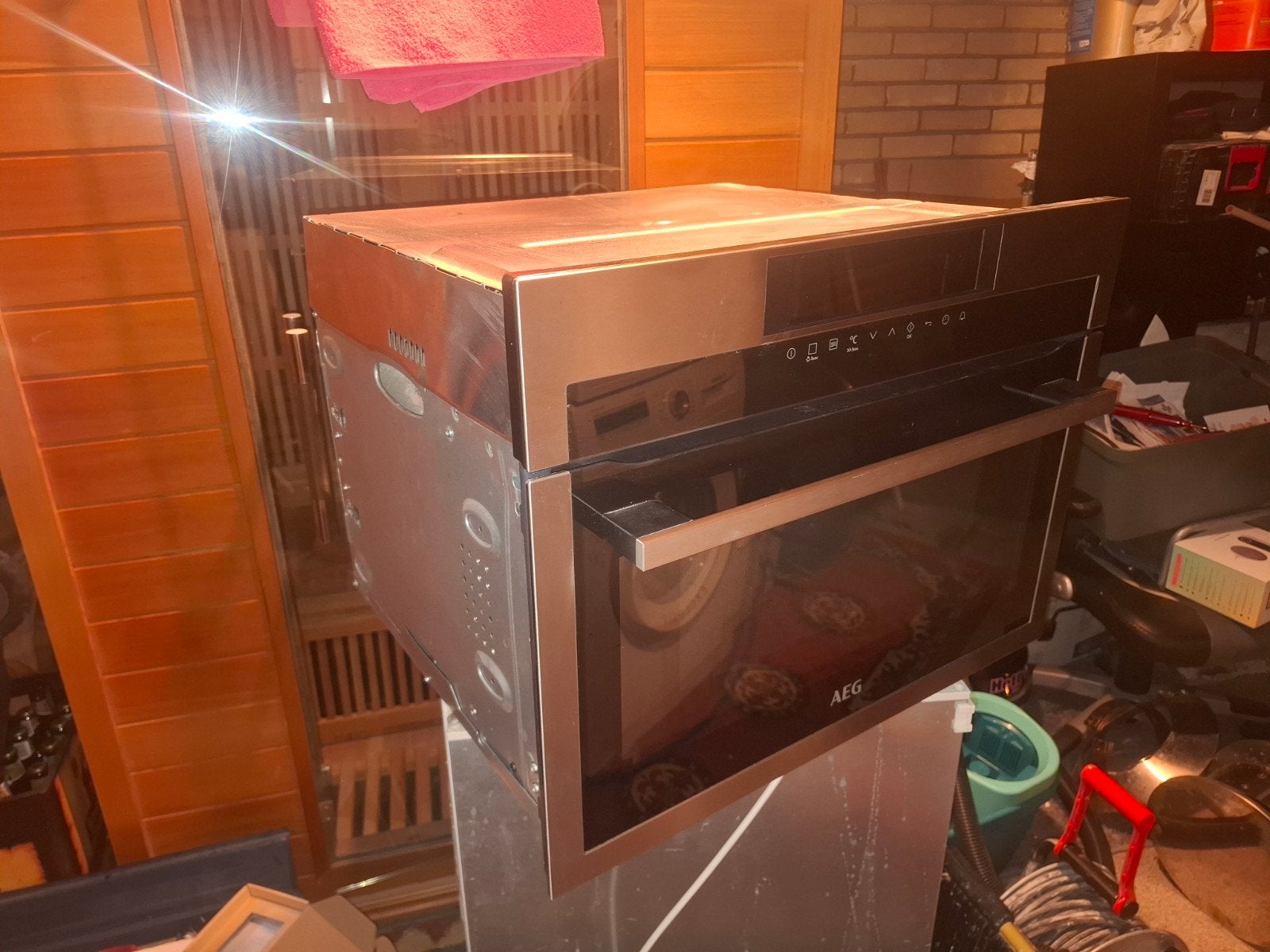 AEG Combi-oven KMS761000M, Ophalen, 45 tot 50 cm, Gebruikt, AEG