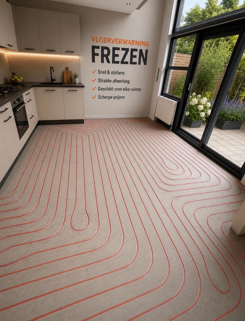 Vloerverwarming frezen zandcement/beton/fermacell, Diensten en Vakmensen, Loodgieters en Installateurs, Installatie, Onderhoud