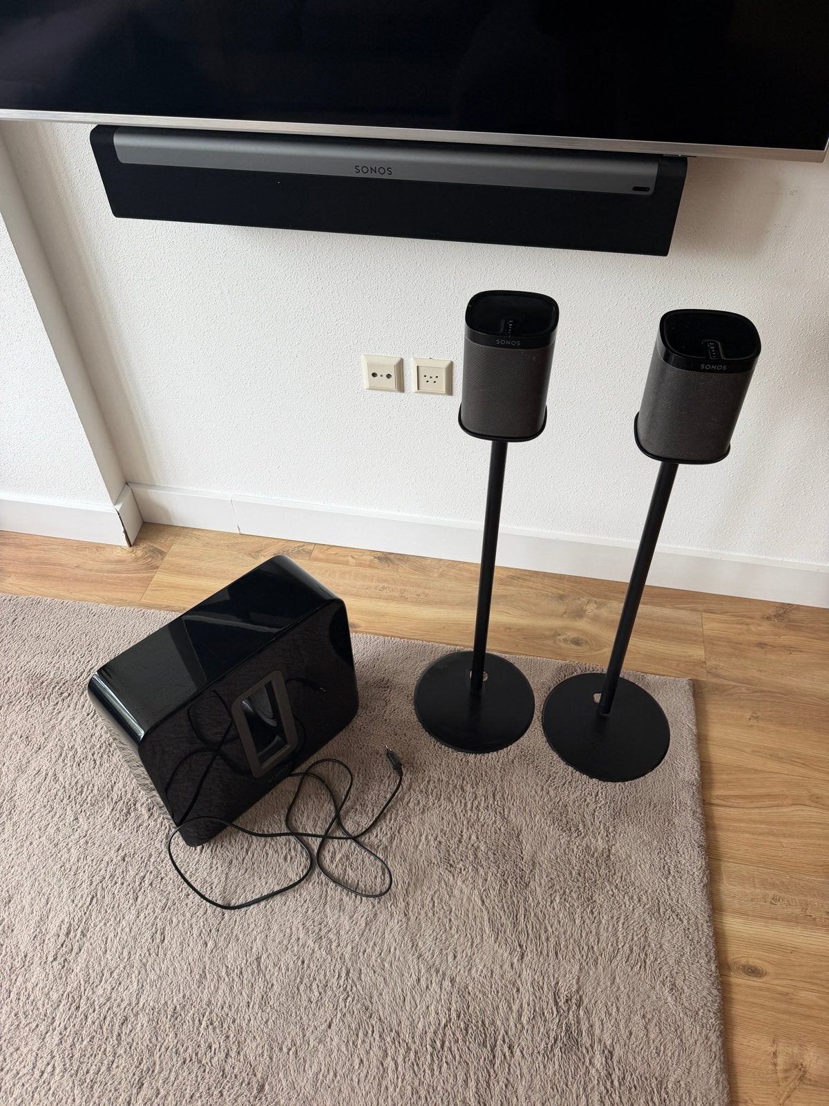 Sonos Surround Set: Soundbar, Sub en 2x play 1, Audio, Tv en Foto, Ophalen, Gebruikt, WiFi, Surroundset