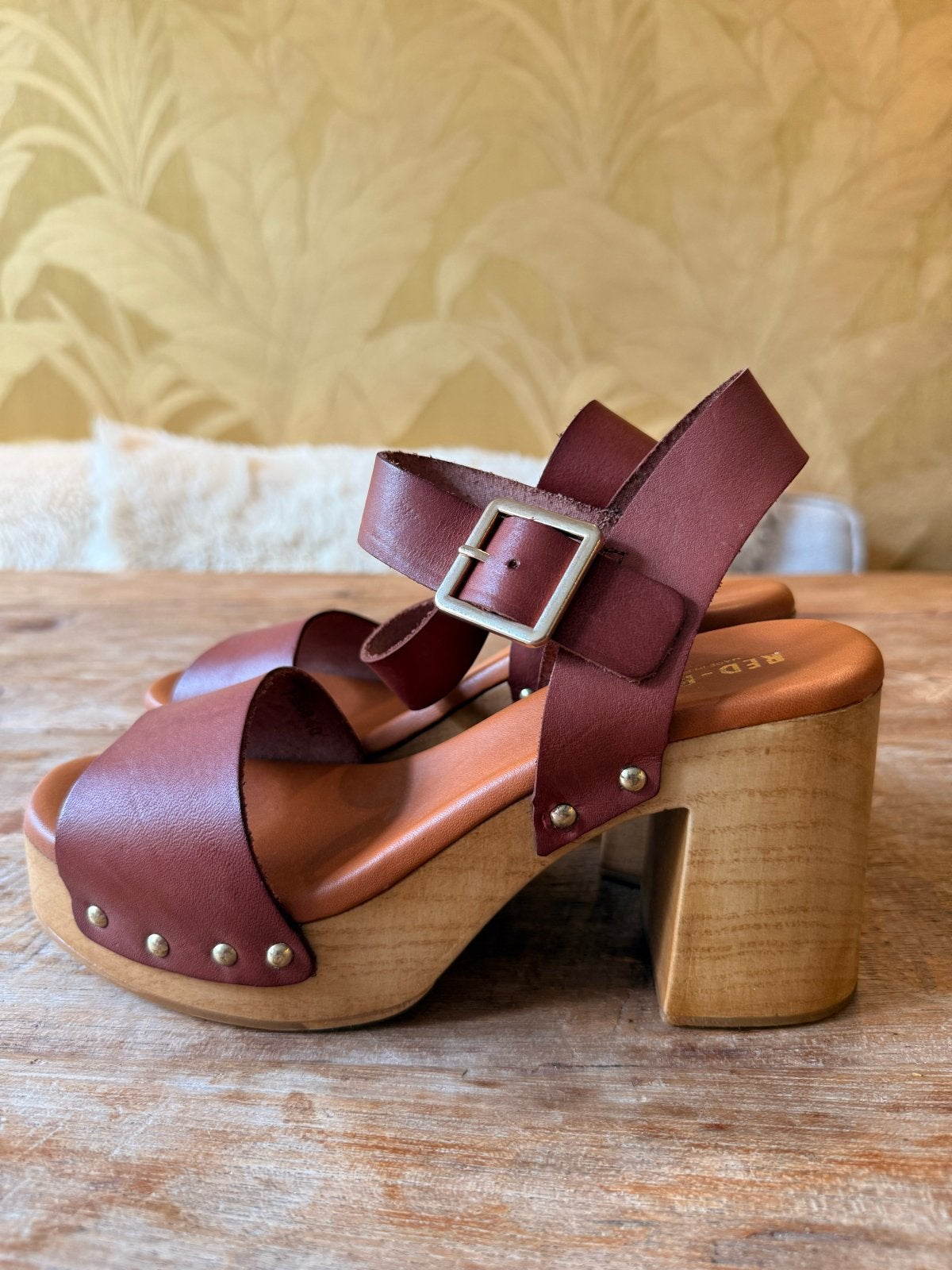 Nieuwe Red-Rag sandalen cognac leer, maat 40, Ophalen of Verzenden, Nieuw, Bruin, Sandalen of Muiltjes