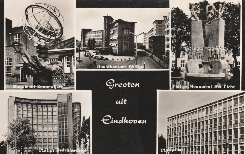 EINDHOVEN Zonnewijzer Philips Bedrijf en Hoofdkantoor, Verzenden, 1960 tot 1980, Ongelopen, Noord-Brabant