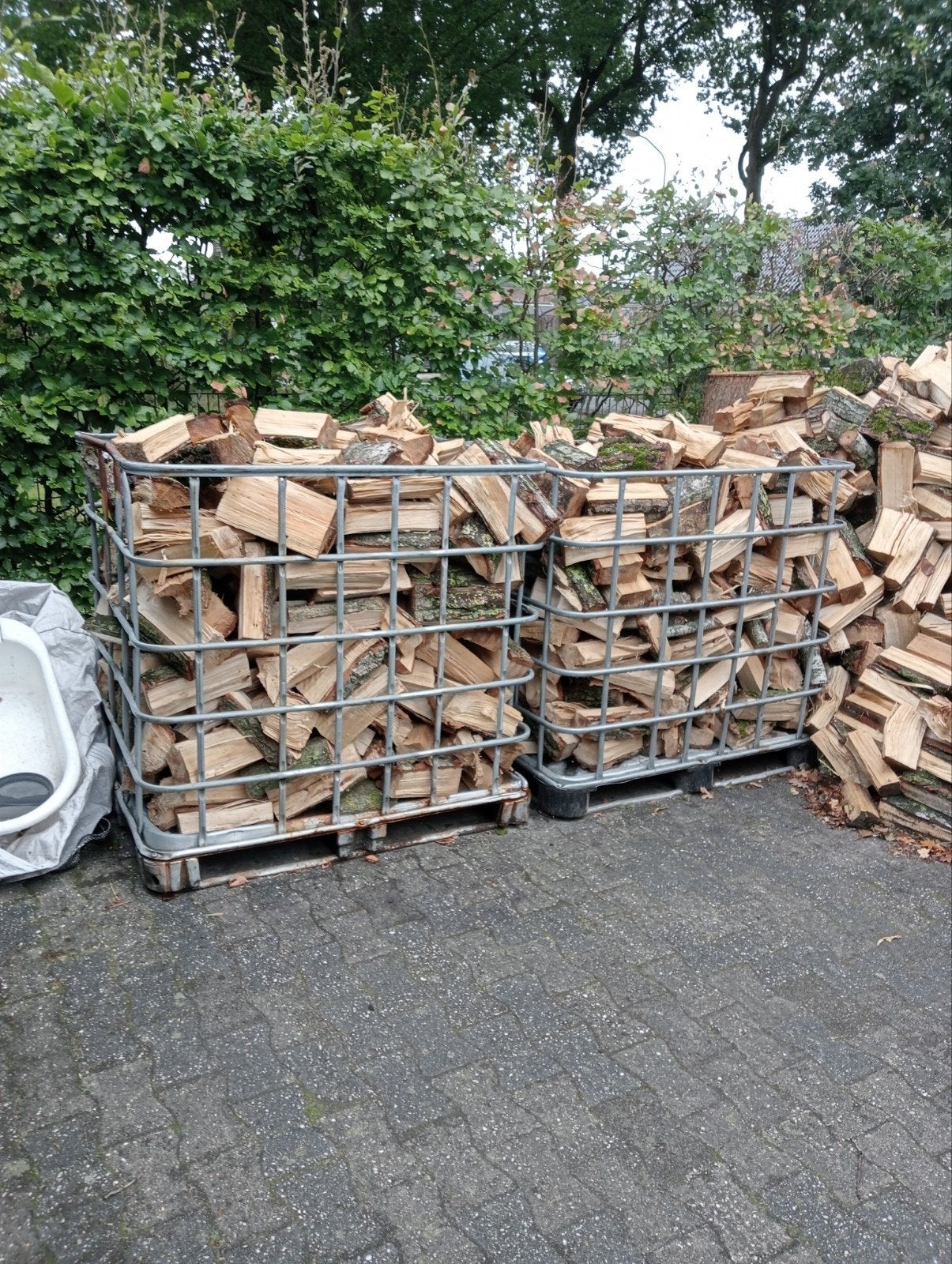 haardhout IBC container, 1.2 kuub losgestort, Tuin en Terras, Minder dan 3 m³, Ophalen