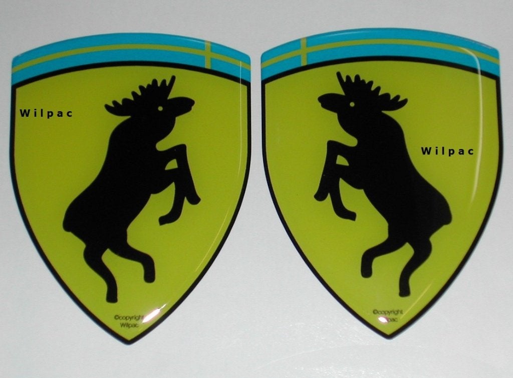 Sticker van steigerende eland -ook 3D- voor. Volvo &. SAAB., Ophalen of Verzenden, Nieuw