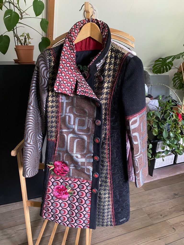 Desigual jas maat 36 multicolor, Ophalen, Meerkleurig, Zo goed als nieuw, Desigual