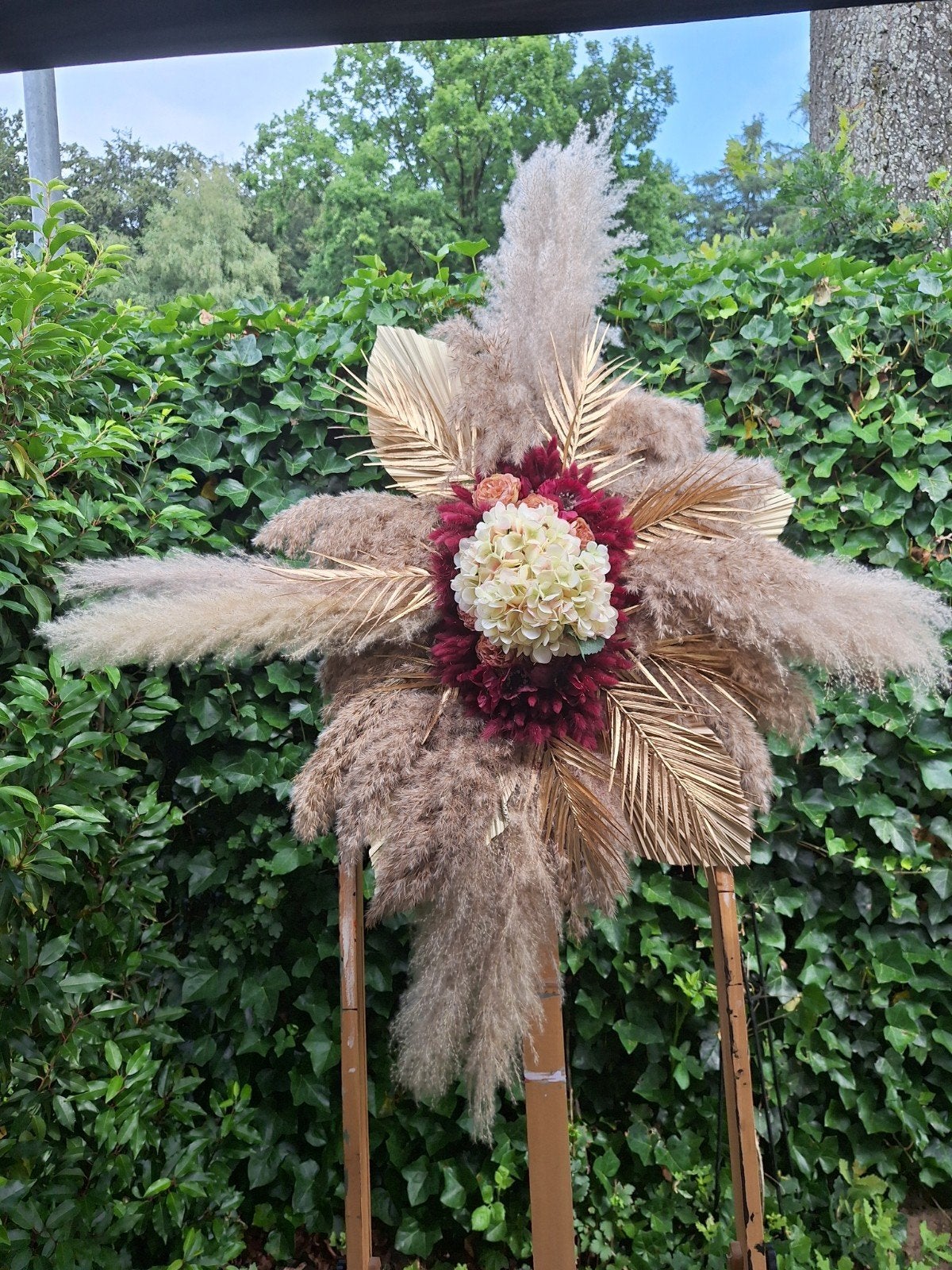 Backdrop, pampas, bruiloft decoratie, vloerkleed, kunstbloem, Ophalen, Zo goed als nieuw
