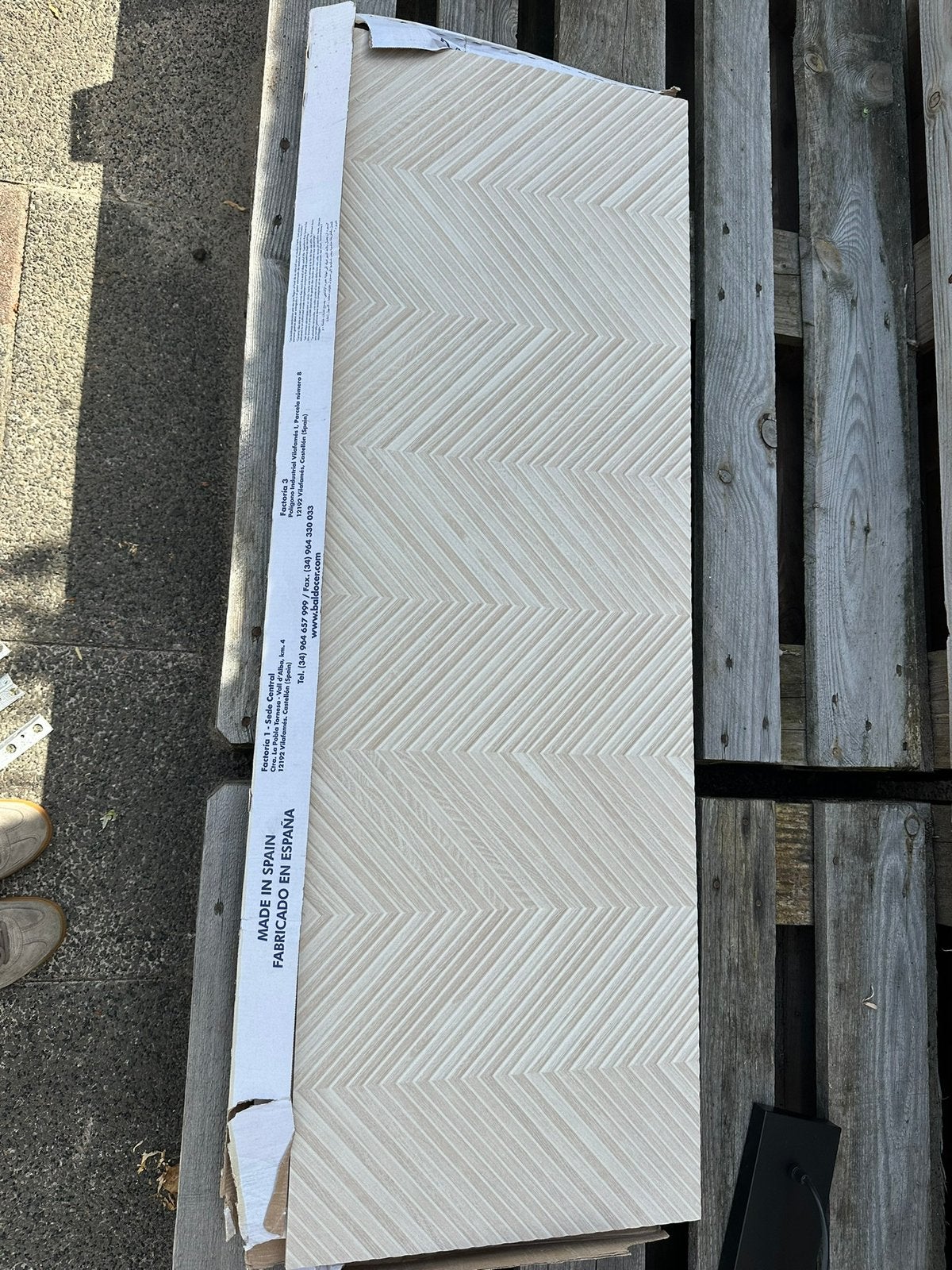Nieuw beige tegel met patroon 40 x 120, Ophalen, 60 cm of meer, 40 tot 60 cm, Nieuw
