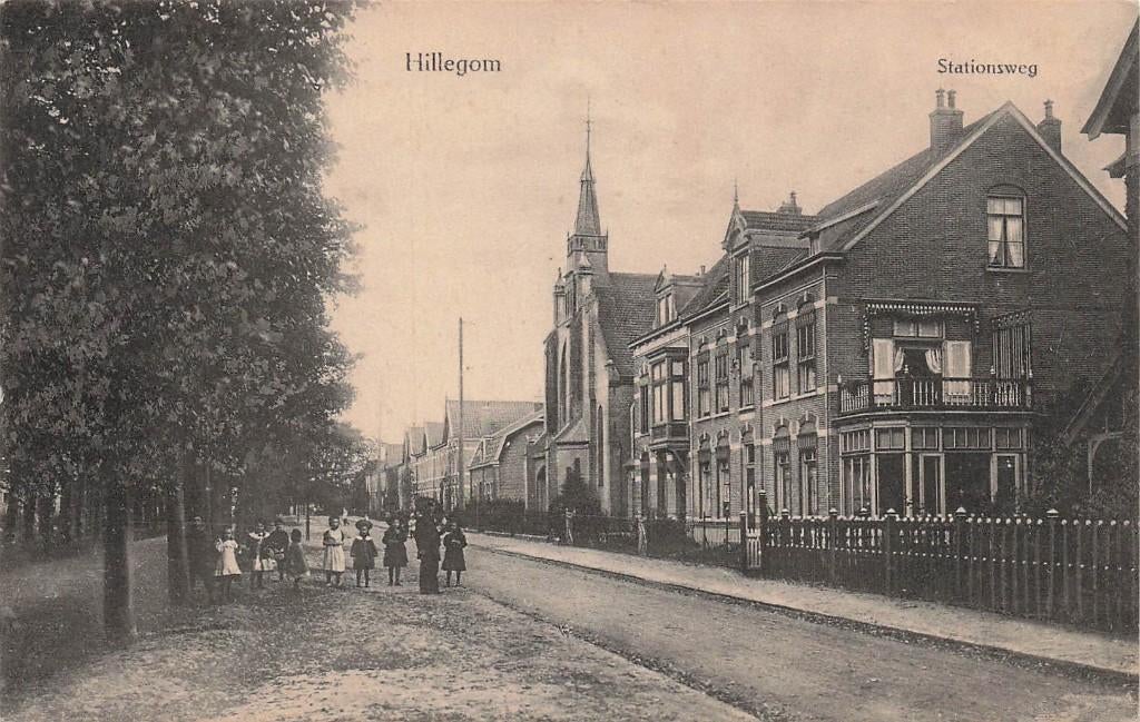 JO536 Hillegom Stationsweg ca 1920, Verzenden, Voor 1920, Gelopen, Zuid-Holland