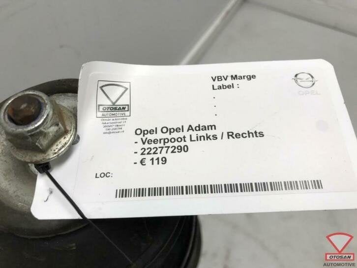 opel adam veerpoot links rechts 22277290, Gebruikt, Opel Automobile GmbH, Ophalen of Verzenden, Kontakt@opel-infoservice.de
