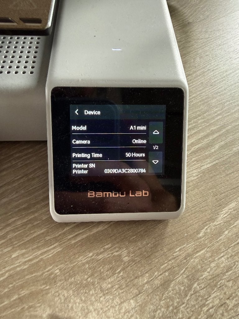 BambuLab A1 Mini (50 print uren) met accessoires en PLA, Ophalen, Ingebouwde Wi-Fi, Zo goed als nieuw, Bambu Labs