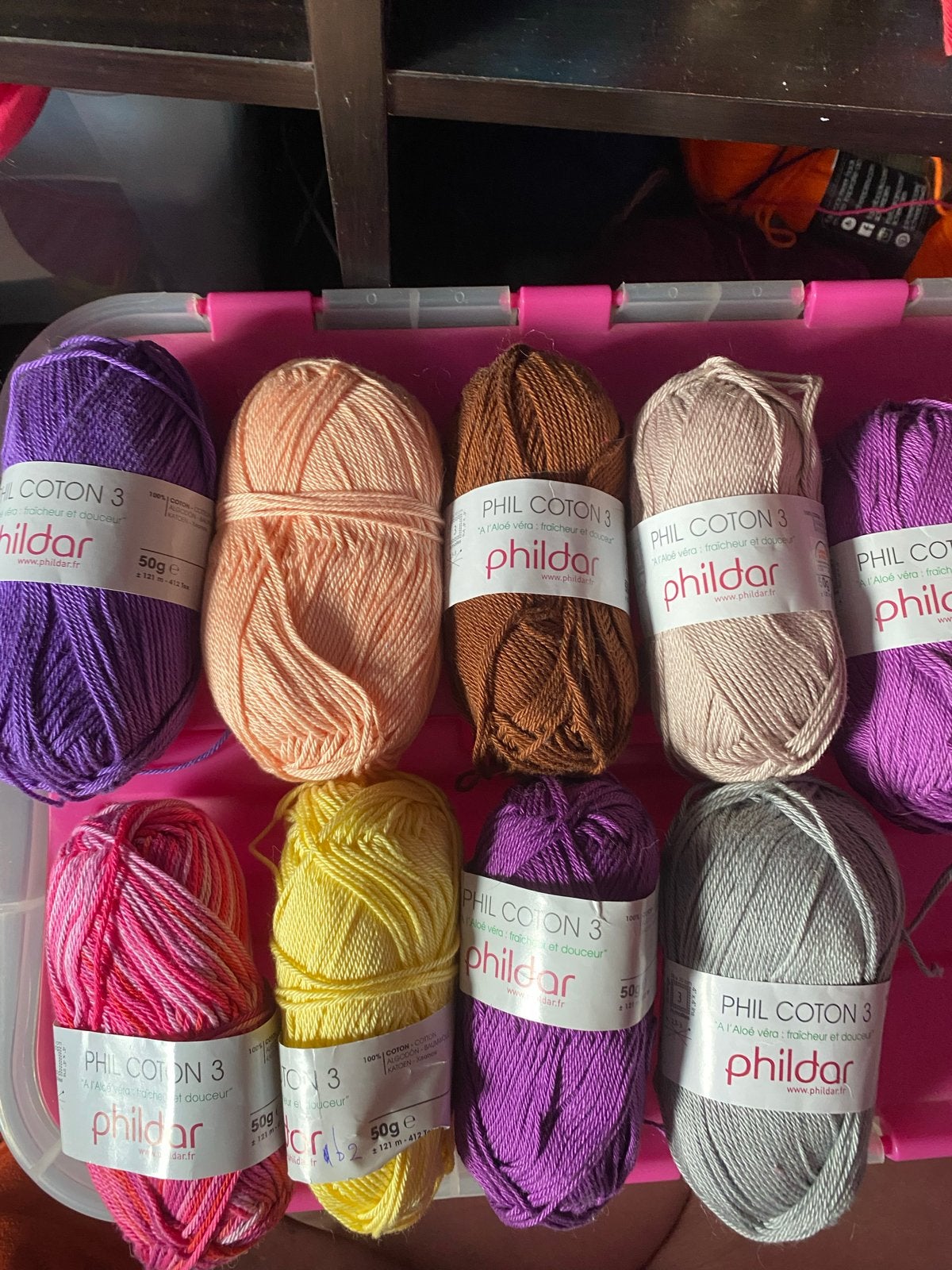 Phildar Phil Coton 3 Garen - Diverse Kleuren, Ophalen of Verzenden, Nieuw, Breien of Haken, Wol of Garen