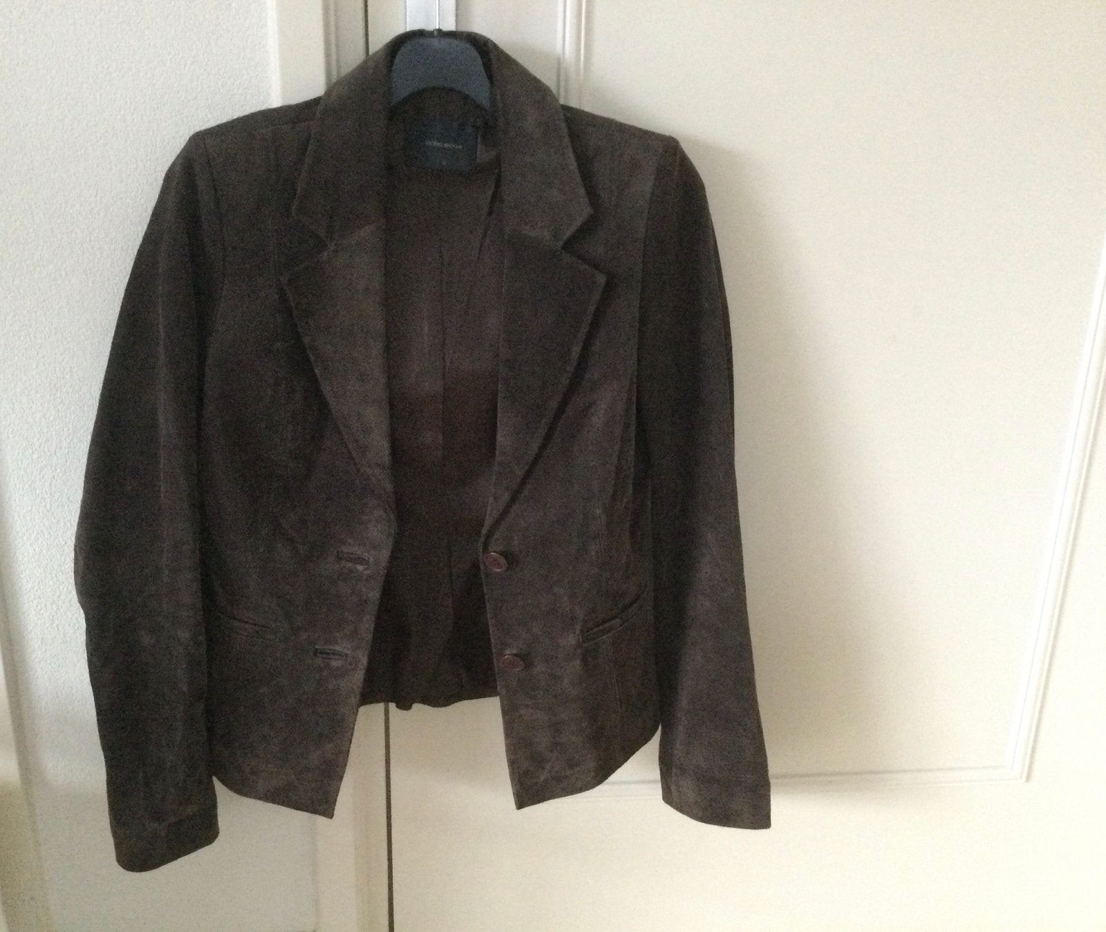 Bruin SUÈDE jasje van VERO MODA mt S in nieuwstaat, Ophalen of Verzenden, Zo goed als nieuw, Maat 38/40 (M), Bruin