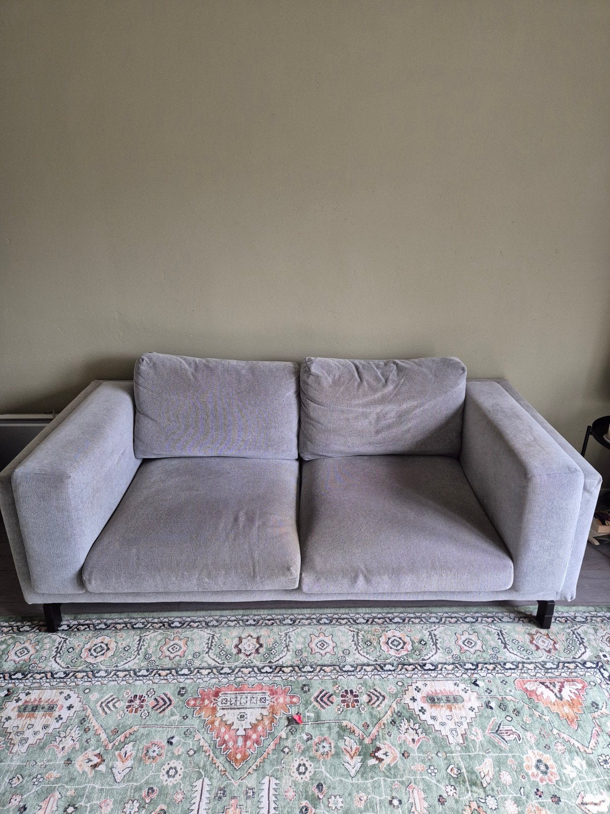 Ikea bank grijs, Huis en Inrichting, Banken | Bankstellen, Ophalen, Gebruikt, Tweepersoons, 75 tot 100 cm