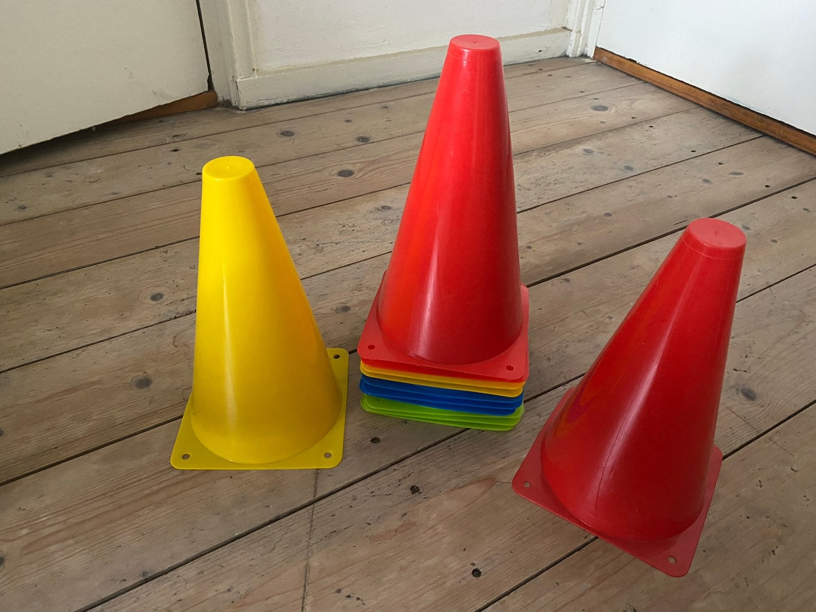 Set van 12 pionnen in netje - z.g.a.n., Ophalen of Verzenden, Zo goed als nieuw