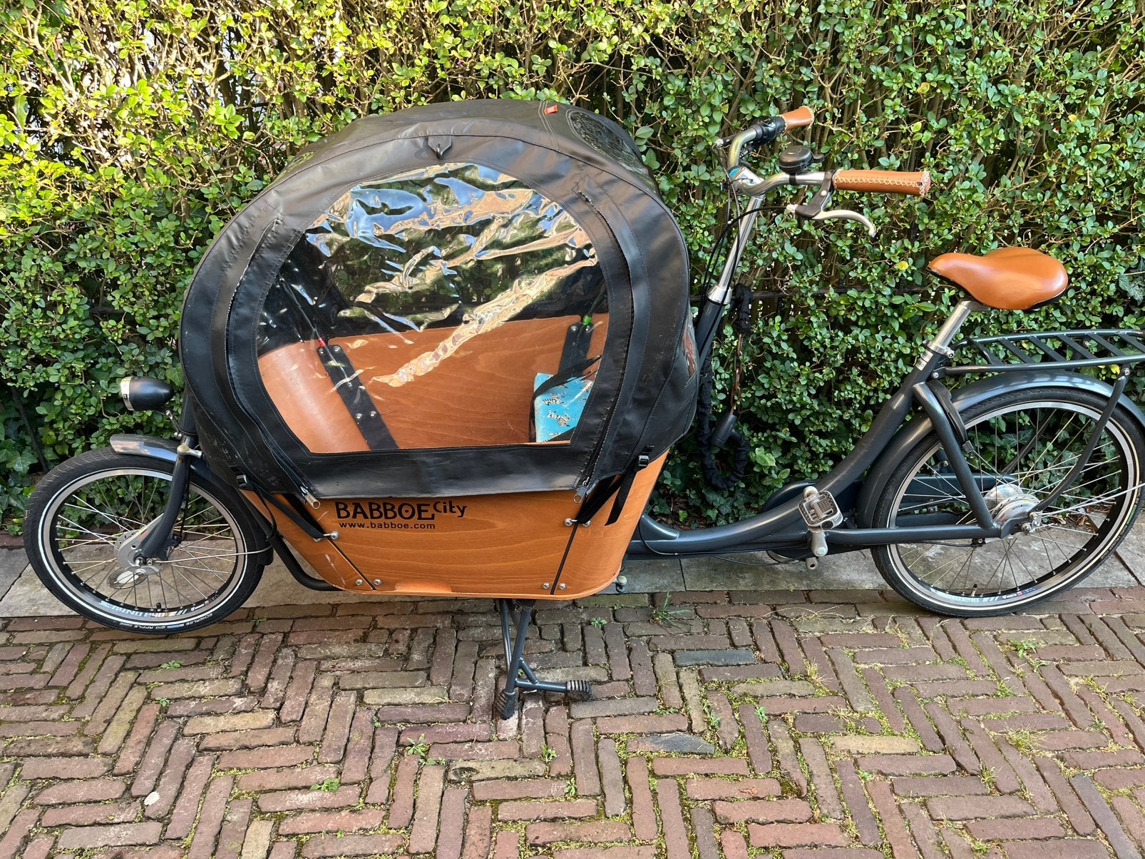 Babboe City bakfiets – compleet met regentent – rijklaar, Fietsen en Brommers, Fietsen | Bakfietsen, Ophalen