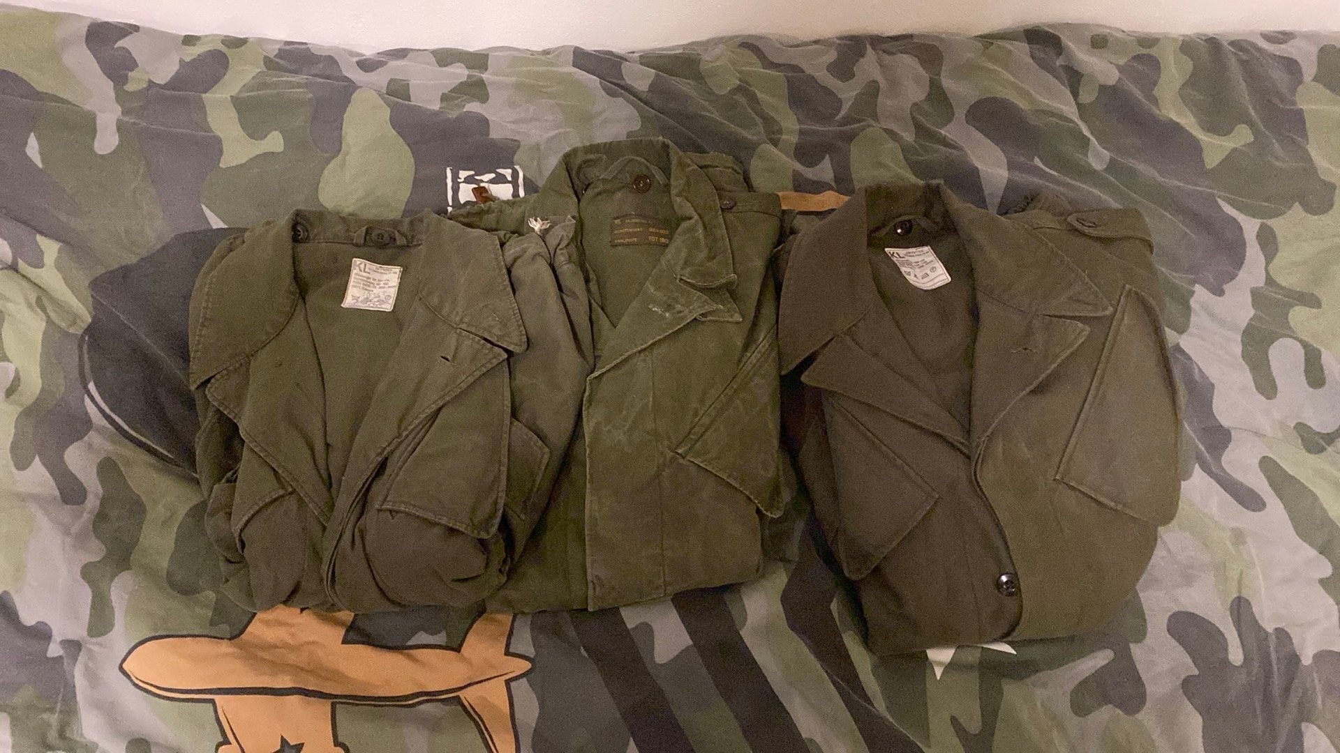 3x KL veldjassen, Verzamelen, Ophalen of Verzenden, Landmacht, Nederland, Kleding of Schoenen