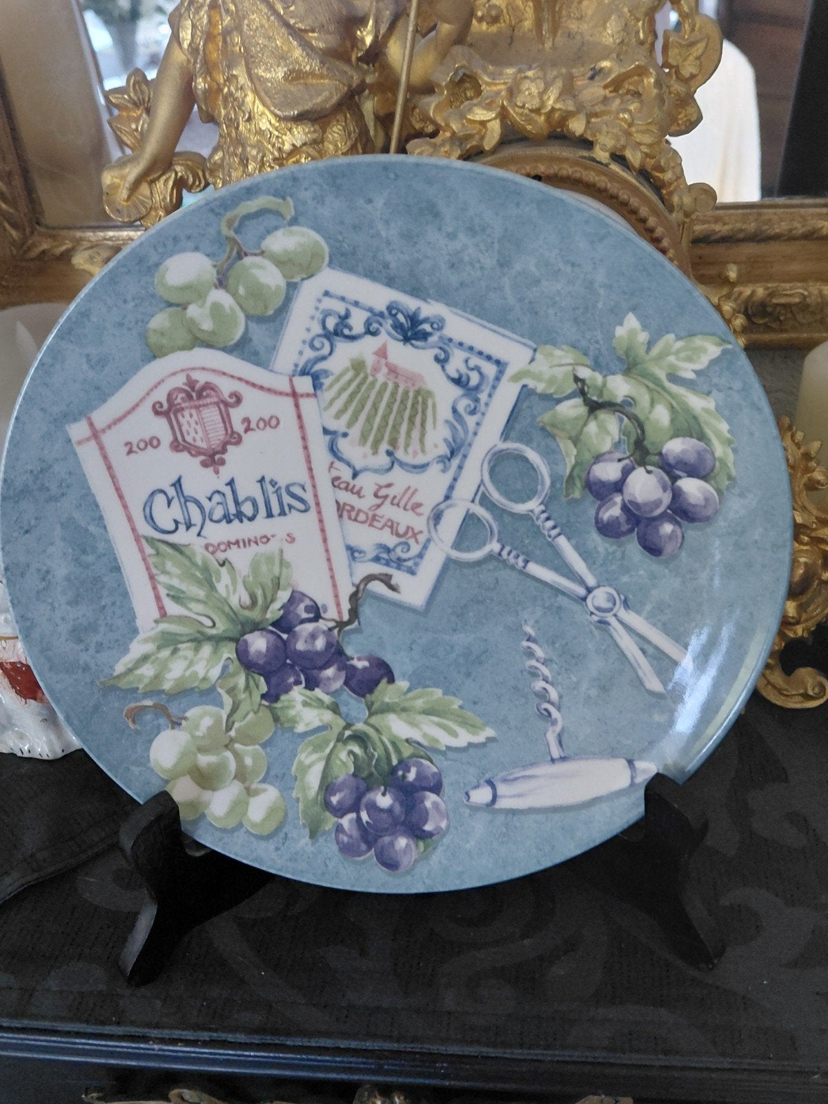 Wedgwood Queen's Ware Wijn Decoratief Bord, Ophalen of Verzenden, Zo goed als nieuw, Aardewerk, Bord(en)