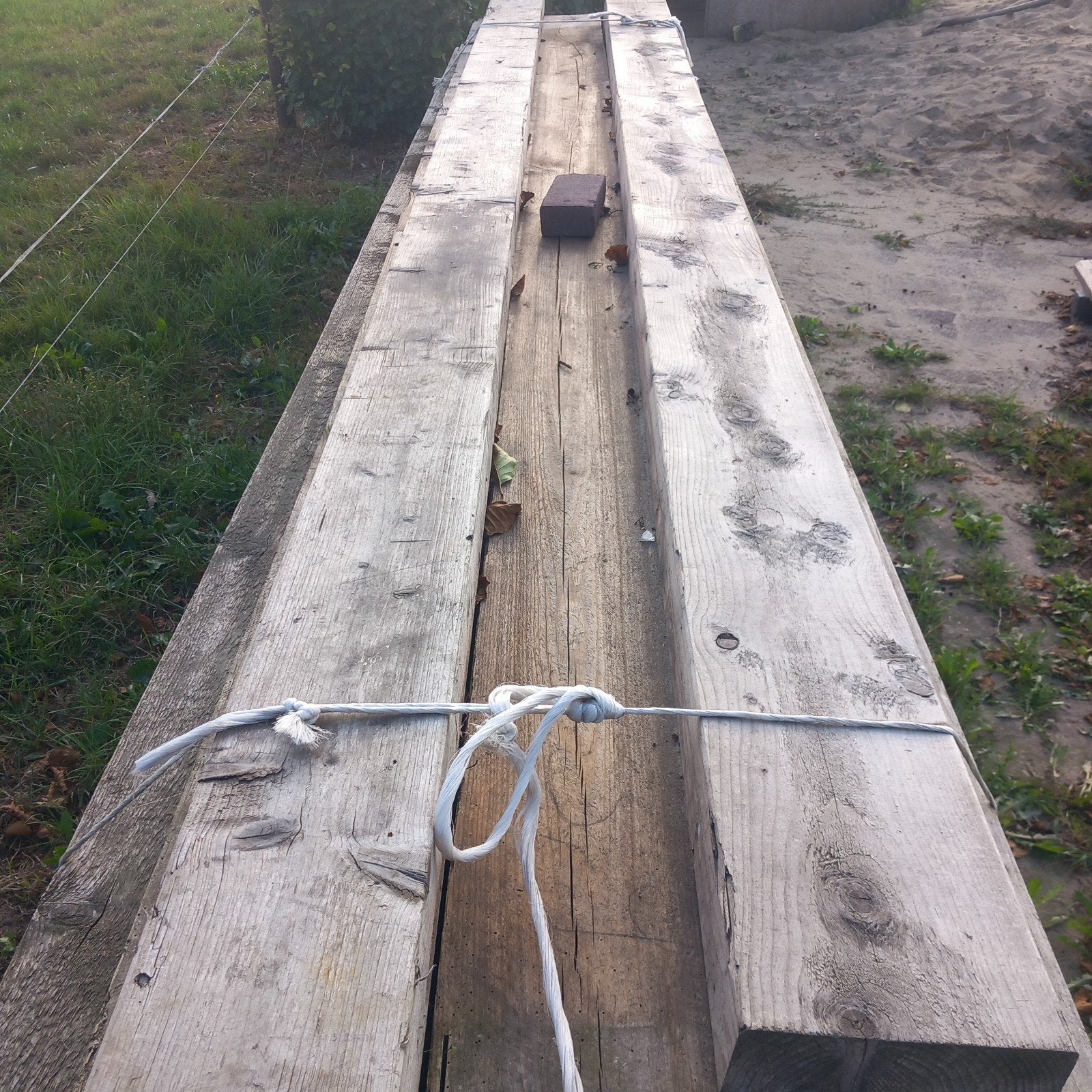 Houten gordingen 18x7,5cm, Tuin en Terras, Ophalen, Gebruikt, 250 cm of meer, Balken
