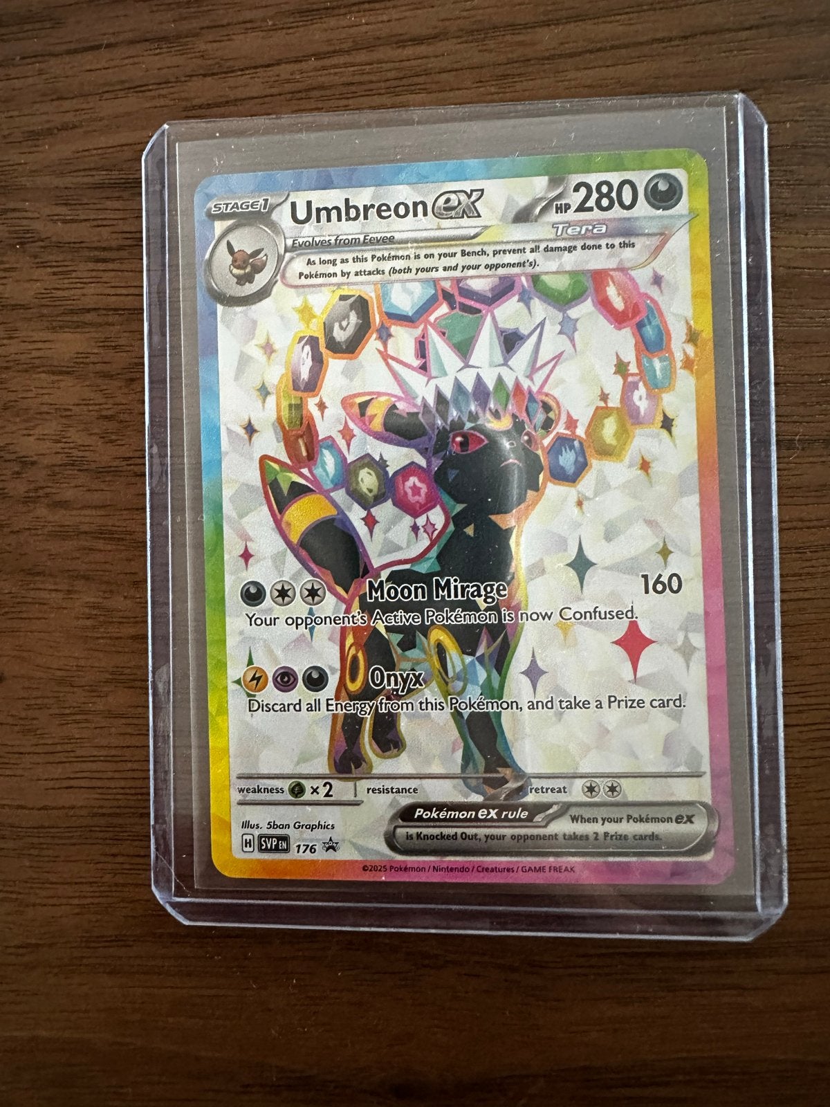 Umbreon ex 176 Promo, Ophalen of Verzenden, Zo goed als nieuw, Losse kaart