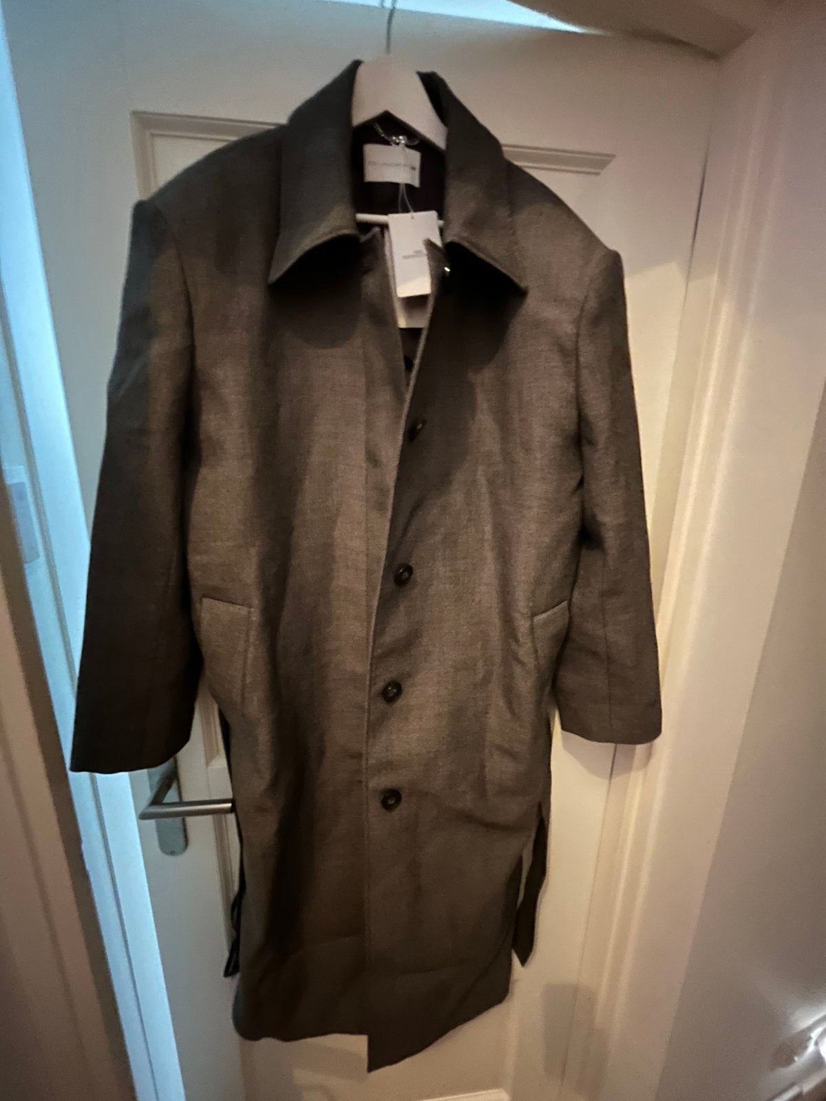H&M x Stella McCartney grijze wollen carcoat size M nieuw, Ophalen of Verzenden, Nieuw, Grijs