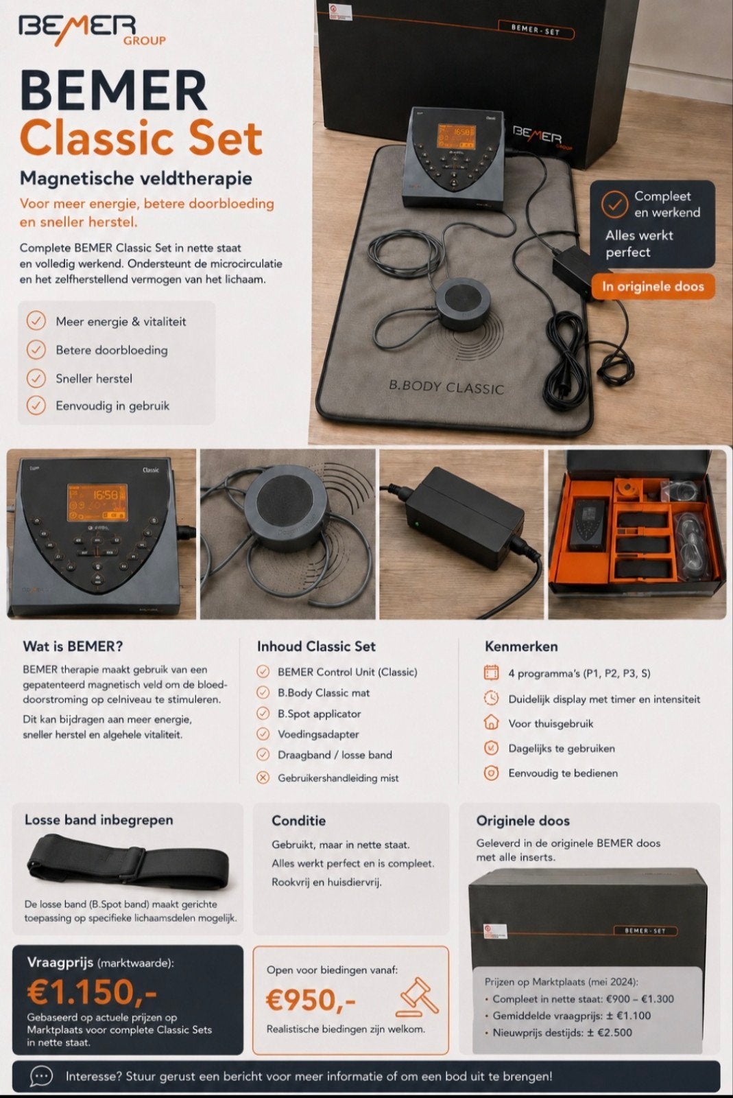 BEMER Classic Set - Magnetische Veldtherapie, Ophalen, Gebruikt, Overige typen