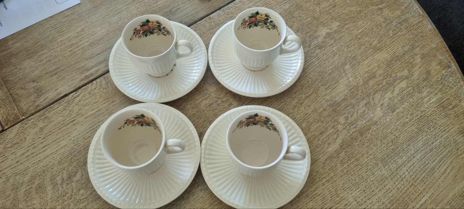 Set van 4 Wedgwood Conway theekopjes met schotels, Antiek en Kunst, Ophalen