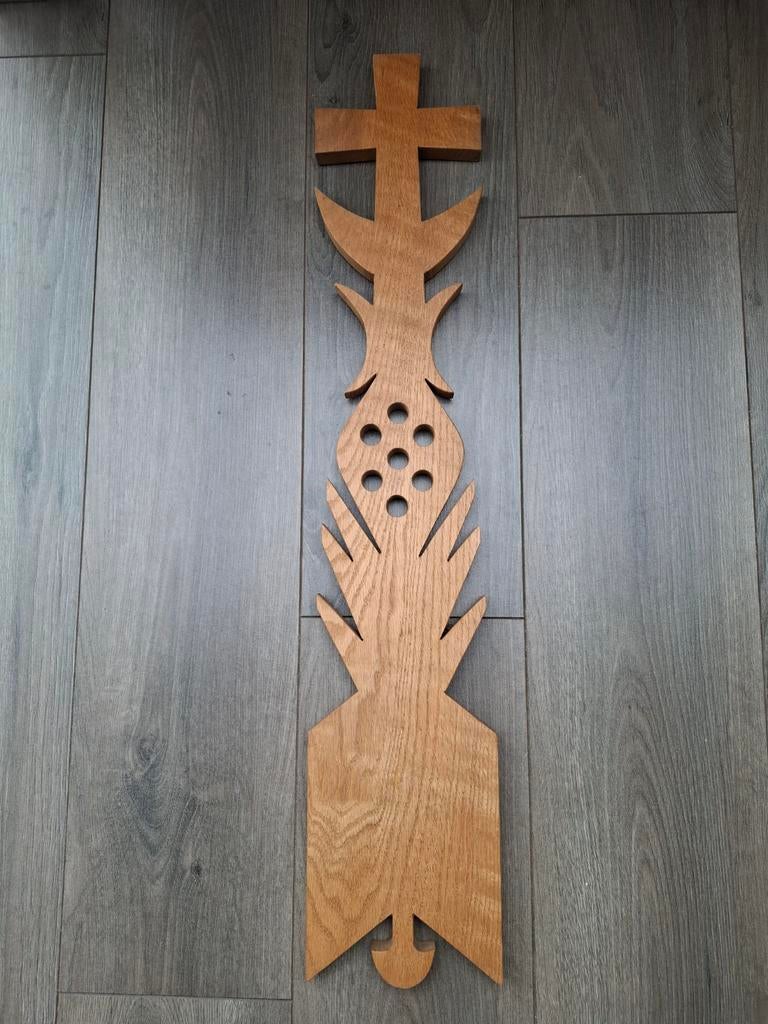 Twents gevelteken van hout - 80 cm, Antiek en Kunst, Ophalen