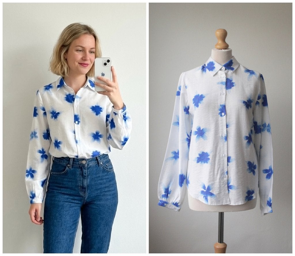 Sisters Point - NIEUW / mooie blouse wit blauw - maat S, Verzenden, Wit, Sisters Point, Nieuw