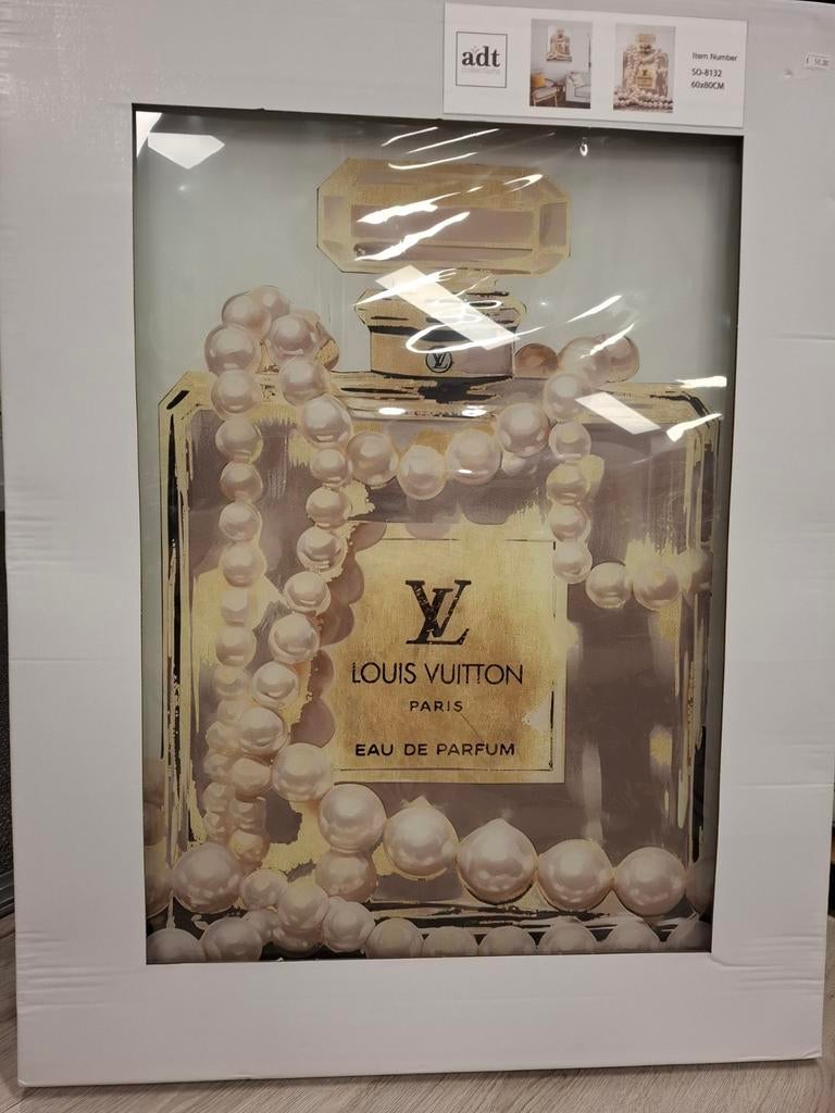 Nieuw Louis Vuitton parfumfles glaschilderij 60x80cm, Ophalen
