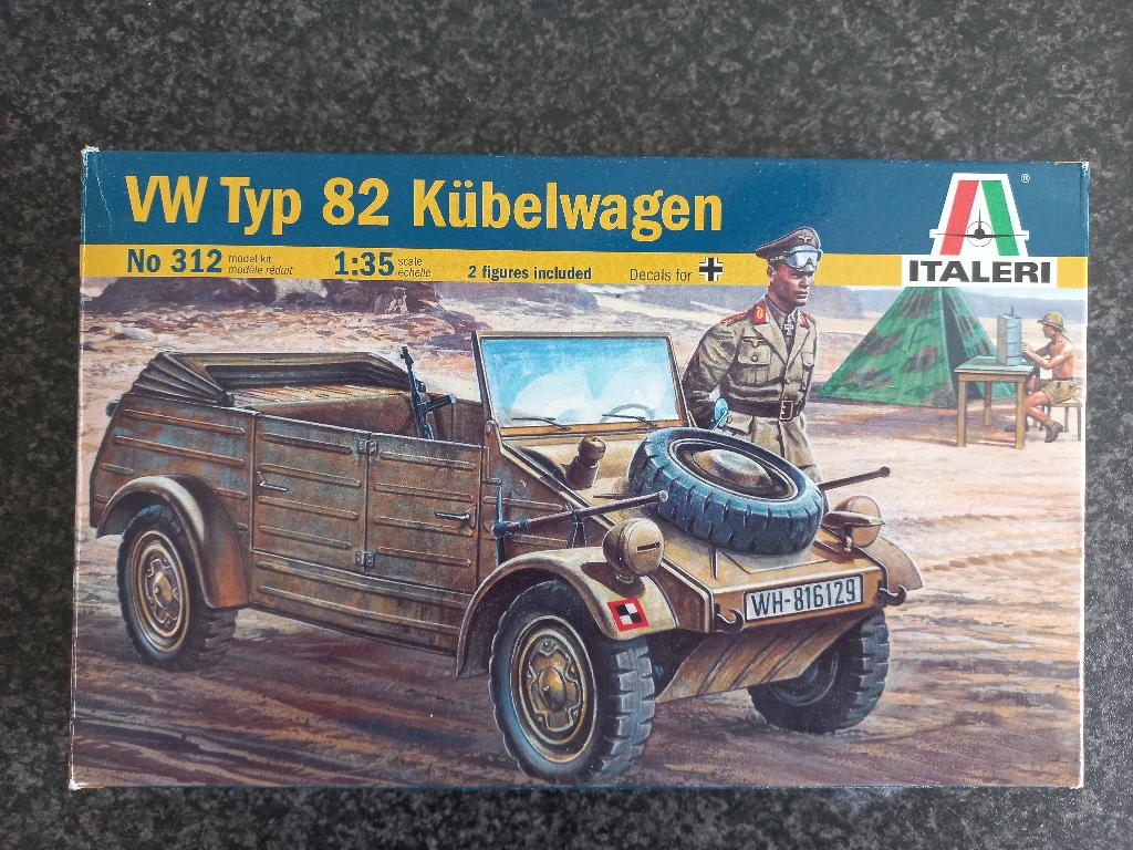 VW Typ 82 Kübelwagen - 1/35 Italeri, Tank, Italeri, 1:32 tot 1:50, Ophalen of Verzenden
