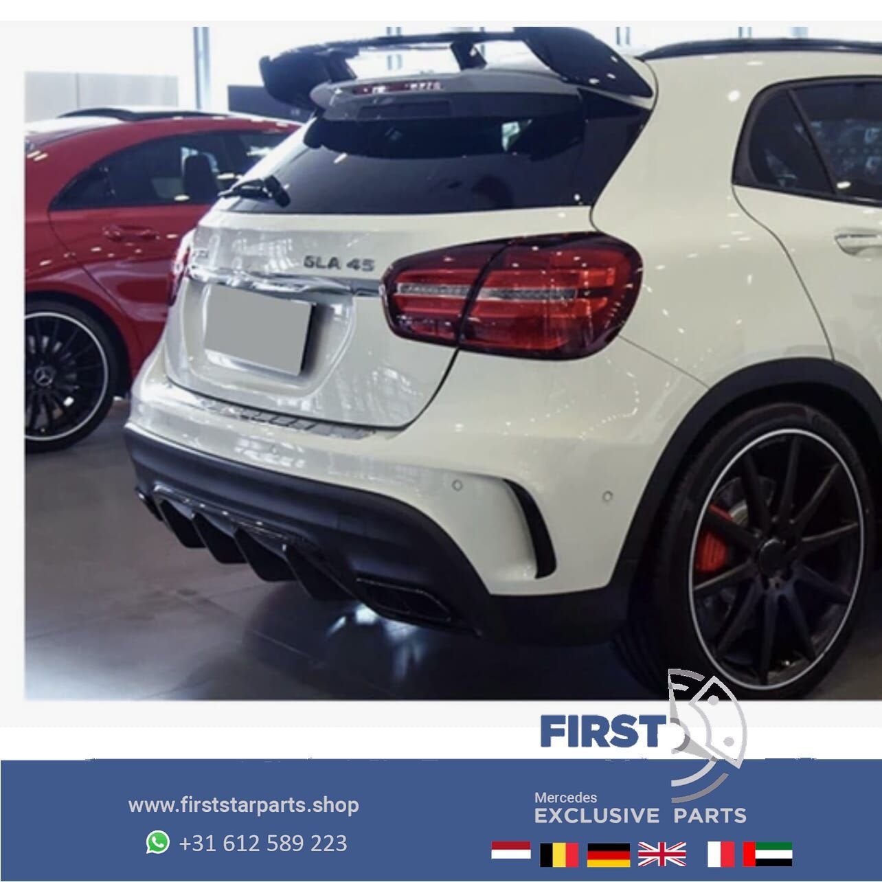 W156 GLA DAK WING X156 GLA45 AMG DAKSPOILER VLEUGEL AERO PAK, Gebruikt, Ophalen of Verzenden, Achter, -
