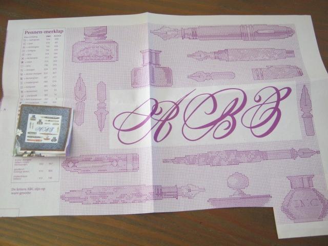 Borduurpatroon  Inkt en vulpennen  merklap nr 2430 do, Verzenden, Nieuw, Handborduren, Patroon