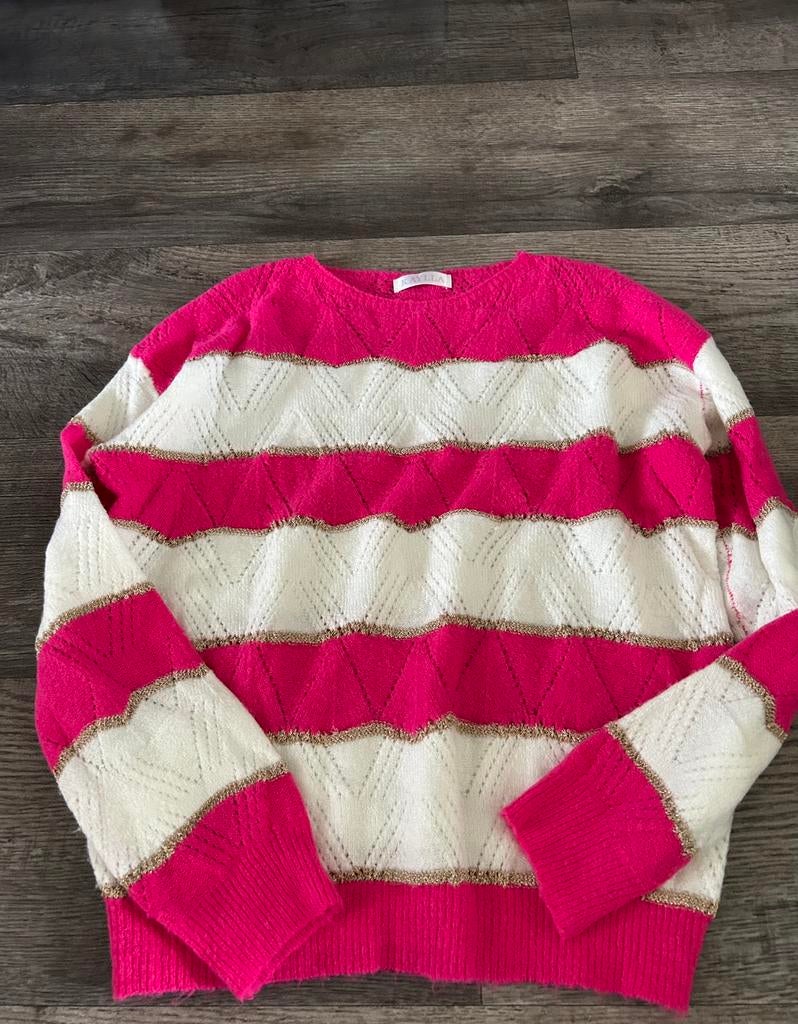 Kaylla trui roze/wit, maat M, Ophalen of Verzenden, Nieuw, Roze