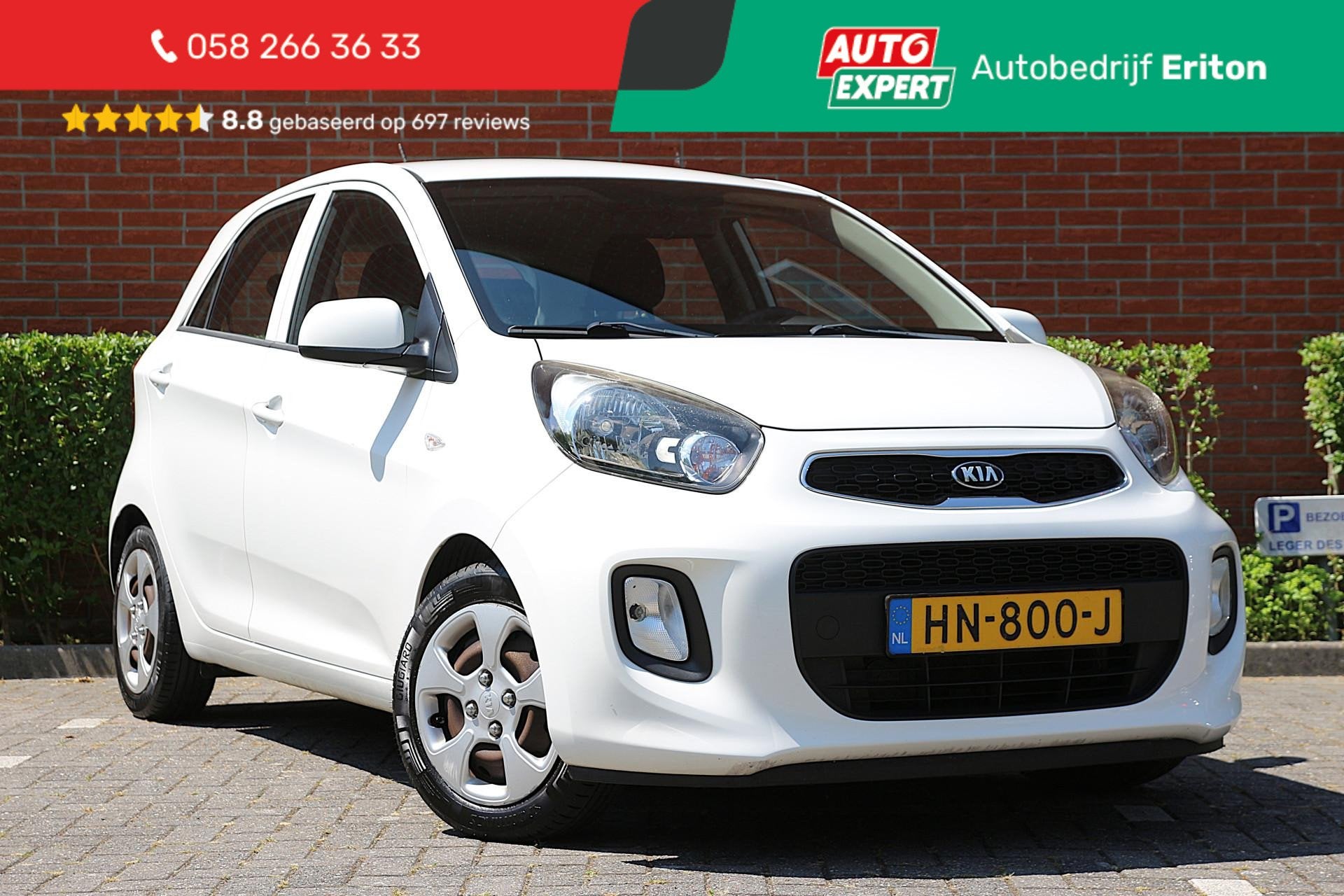 Kia Picanto 1.0 CVVT 66pk ComfortLine | NL-auto | 5 deuren |, Auto's, Voorwielaandrijving, Euro 5, Stof, Gebruikt