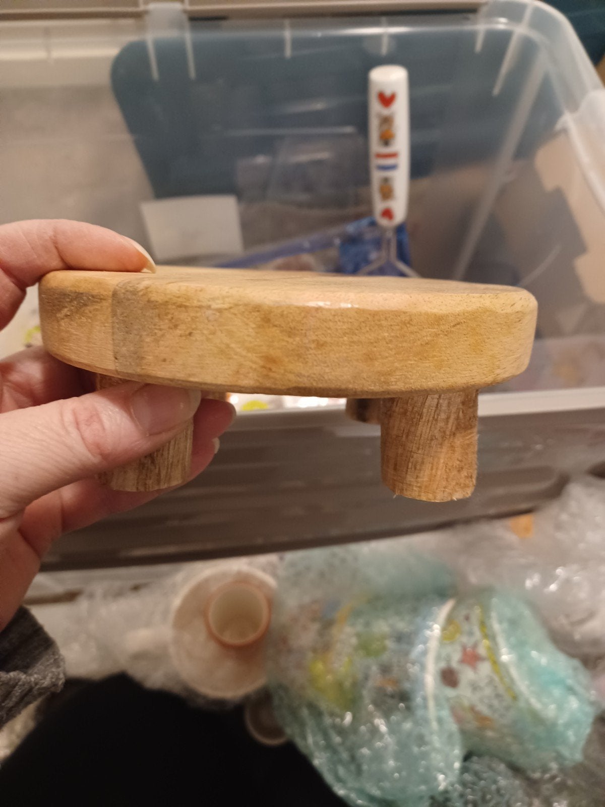 Set van 2 onderzetters/plateaus: hout en zwart, Ophalen of Verzenden