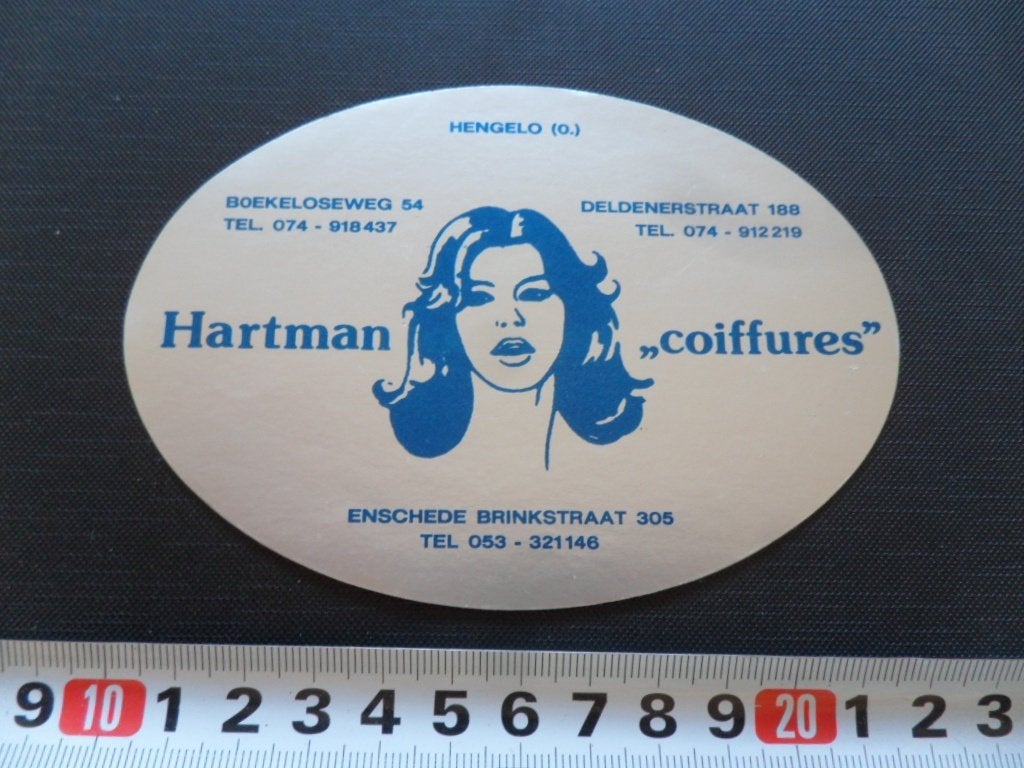 sticker folie hengelo enschede hartman coiffures, Ophalen, Zo goed als nieuw