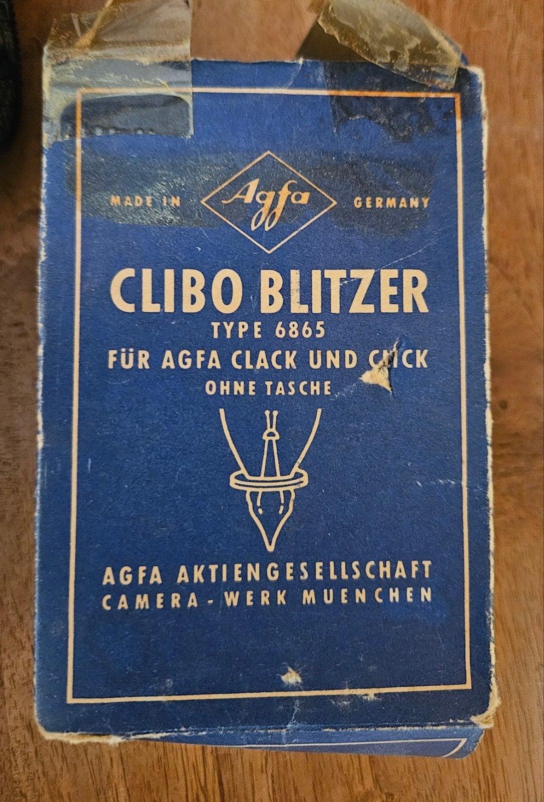 Agfa Clibo Blitzer Type 6865 - Vintage Flitser, Ophalen, Gebruikt, Voor analoge fotografie, Overige typen