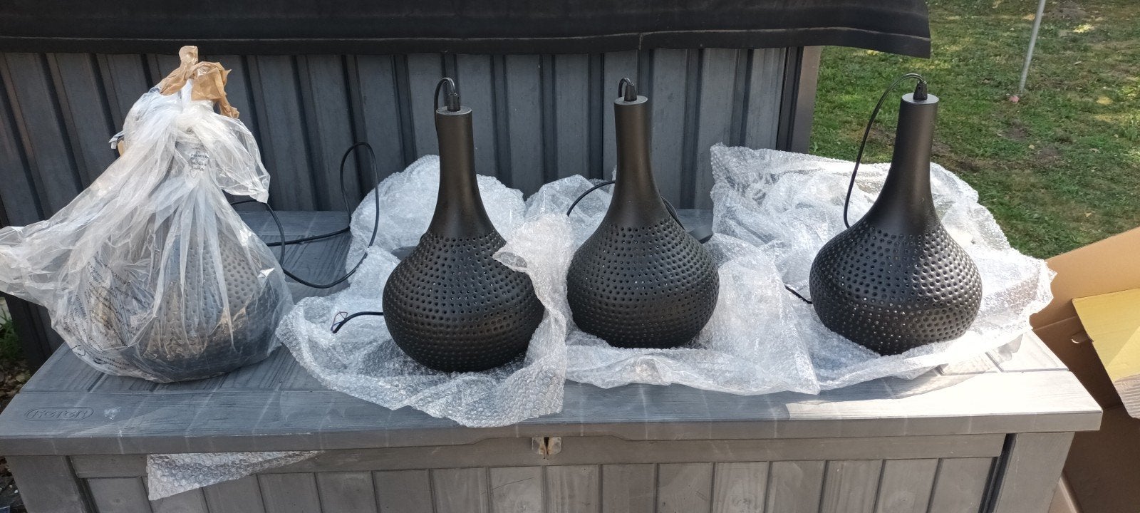 4 Druppel (Marokkaanse Stijl) Eettafel Lampen (3 Gebruikt, 1, Huis en Inrichting, Ophalen, Gebruikt, Marokkaans, E27 (groot)