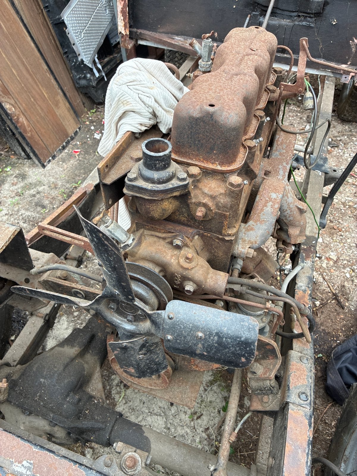 Willys/Jeep aandrijflijn (F134 Motor + T90 Bak + Dana18), Auto-onderdelen, Motor en Toebehoren, Jeep, Gebruikt, Ophalen